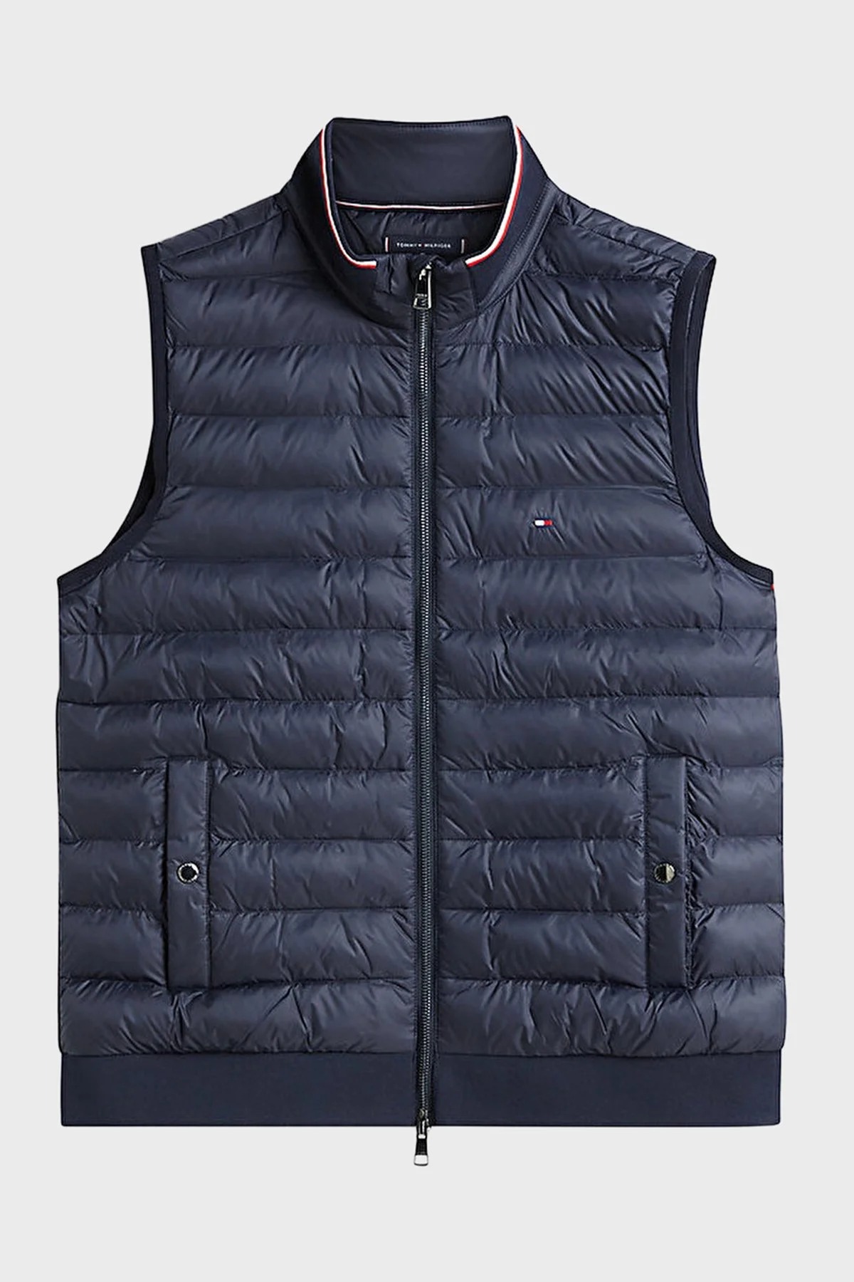 Tommy Hilfiger Kapitoneli Regular Fit Dik Yaka Şişme Erkek Yelek MW0MW41441 DW5 LACİVERT - 5