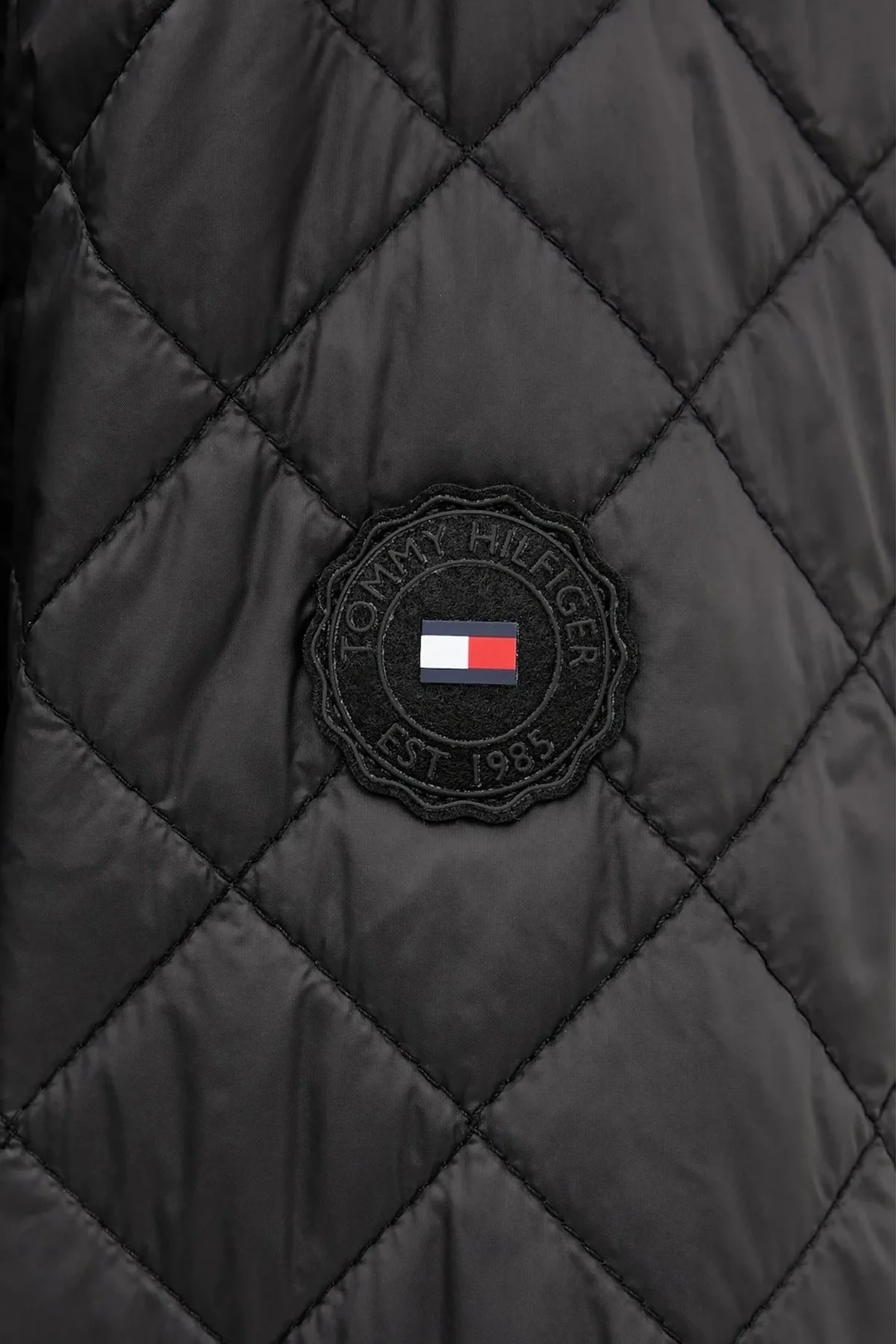 Tommy Hilfiger Kapitoneli Regular Fit Klasik Yaka Dolgulu Bayan Mont WW0WW45641 BDS SİYAH - 7