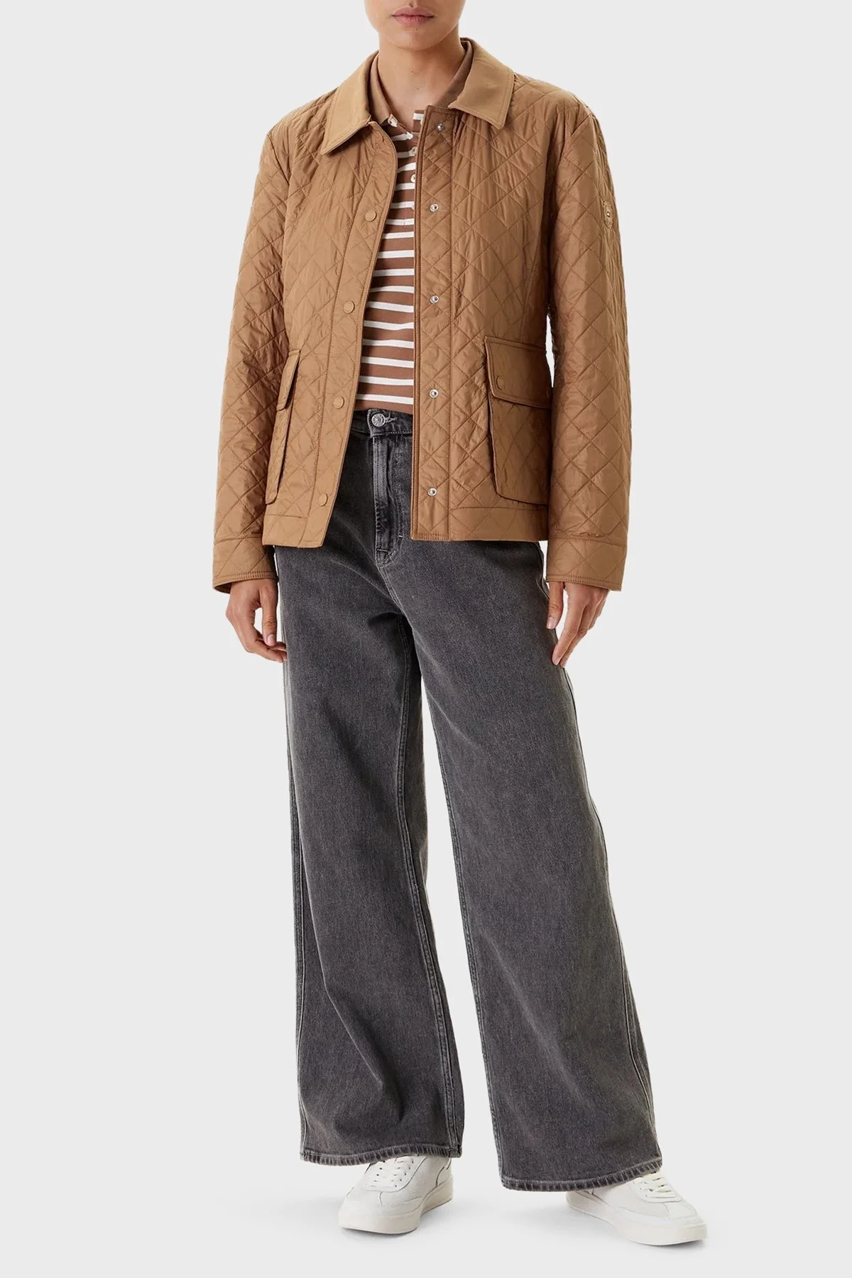 Tommy Hilfiger Kapitoneli Regular Fit Klasik Yaka Dolgulu Bayan Mont WW0WW45641 GWA KAHVE - 2