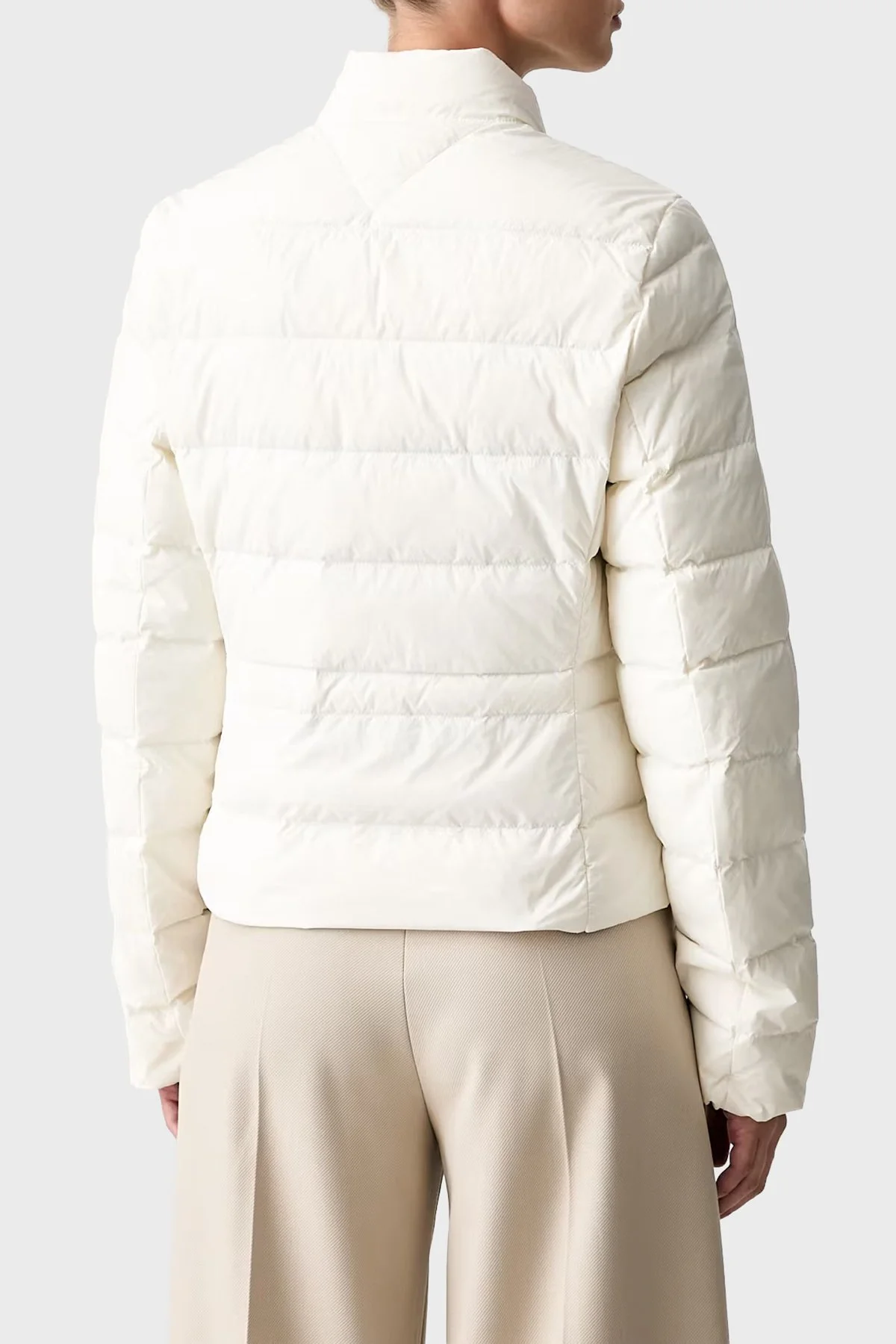 Tommy Hilfiger Kapitoneli Su İtici Dik Yaka Kadın Mont WW0WW51094 YA8 Beyaz - 3