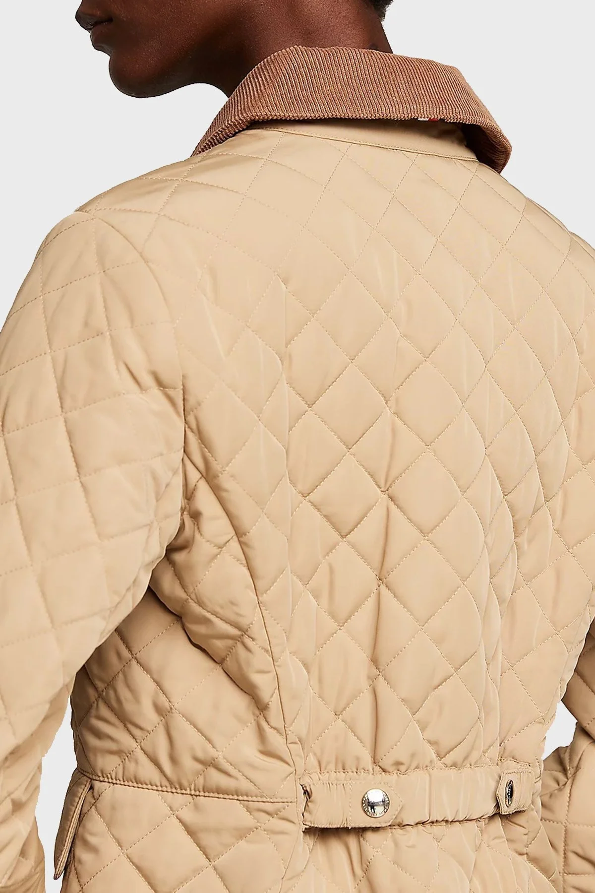 Tommy Hilfiger Kapitoneli Su İtici Regular Fit Gömlek Yaka Bayan Ceket WW0WW43127 RBL KOYU HAKİ - 4