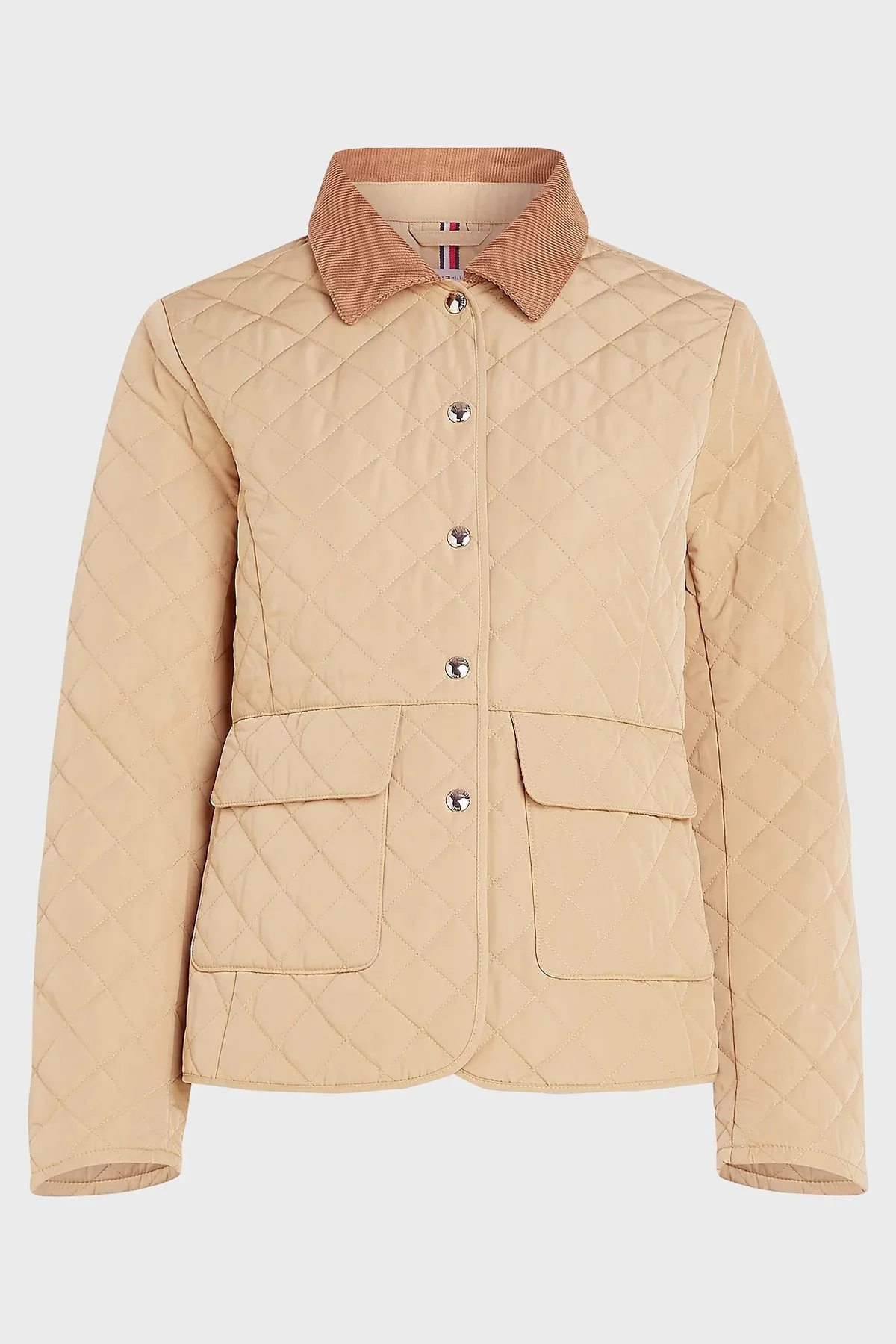 Tommy Hilfiger Kapitoneli Su İtici Regular Fit Gömlek Yaka Bayan Ceket WW0WW43127 RBL KOYU HAKİ - 5