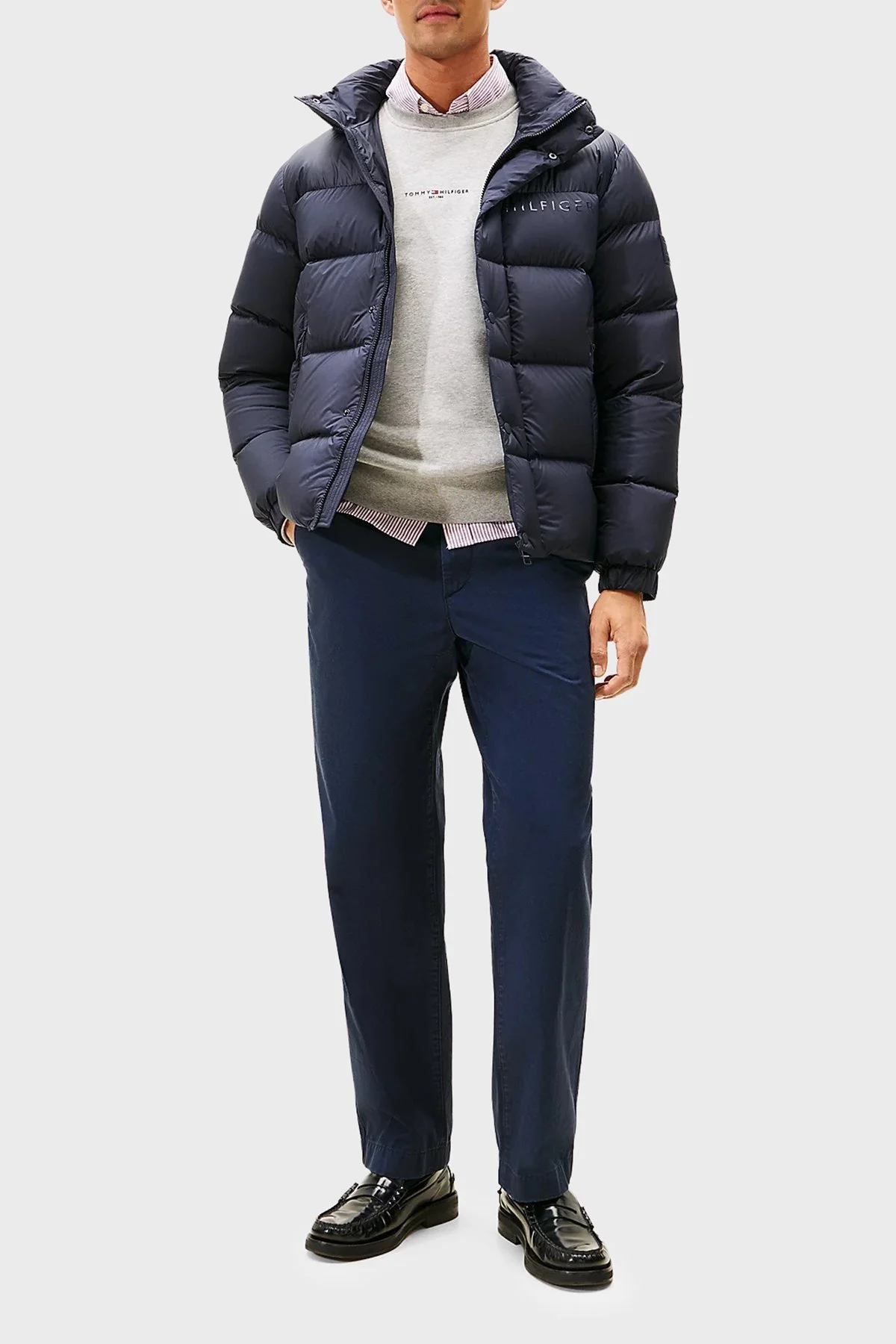 Tommy Hilfiger Kapitoneli Su İtici Regular Fit Şişme Erkek Mont MW0MW40613 DW5 LACİVERT - 2