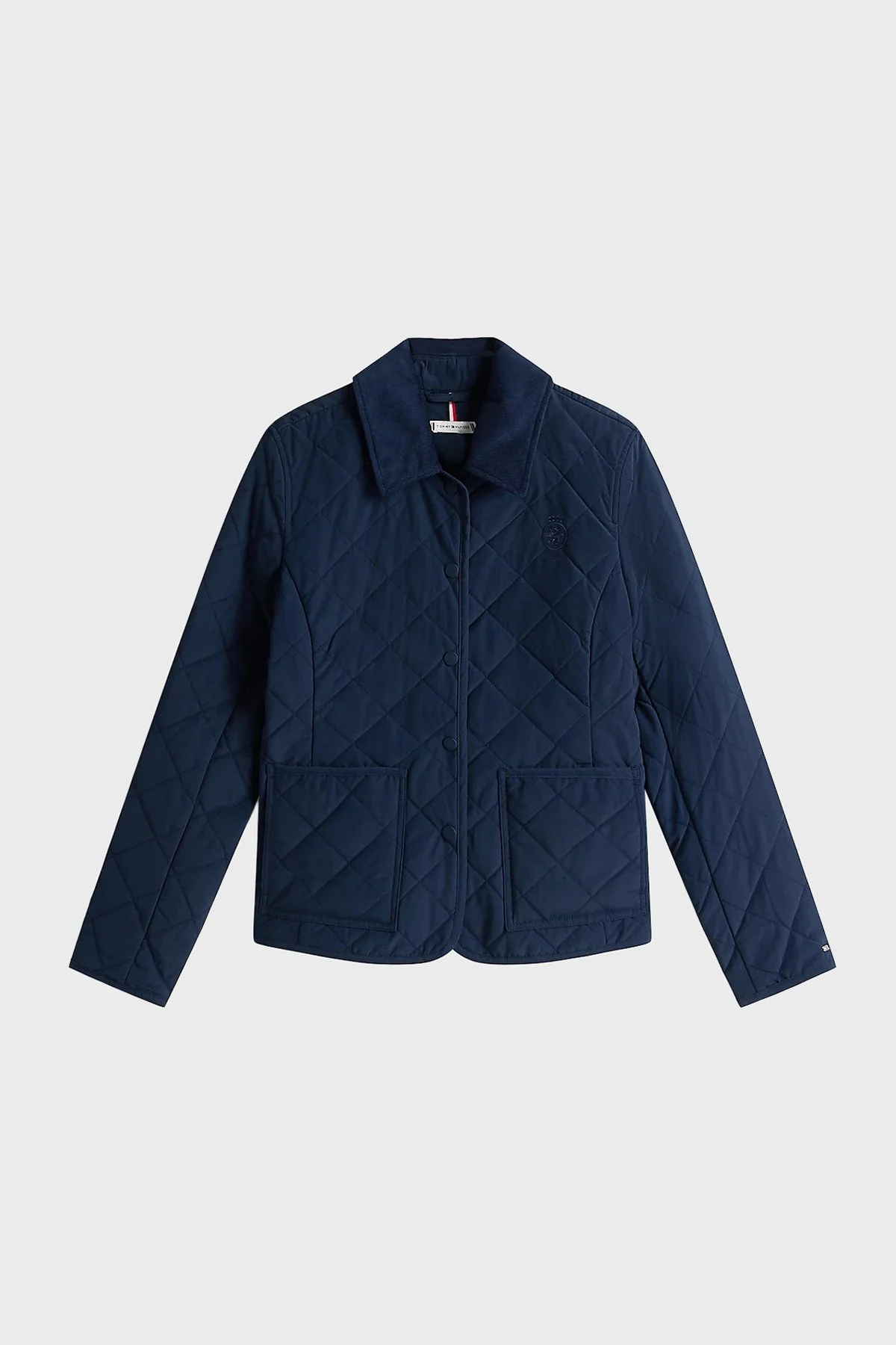 Tommy Hilfiger Kapitoneli Su İtici Slim Fit Düğmeli Bayan Ceket WW0WW47448 C1G LACİVERT - 5