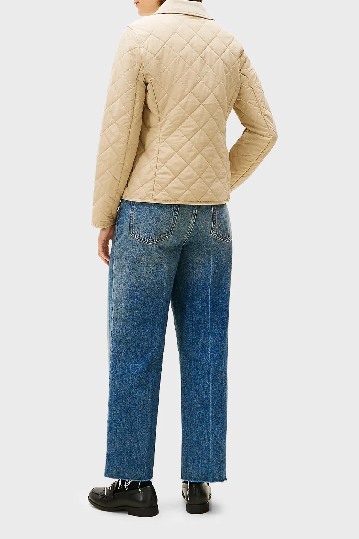 Tommy Hilfiger Kapitoneli Su İtici Slim Fit Düğmeli Bayan Ceket WW0WW47448 RBV BEJ - 3