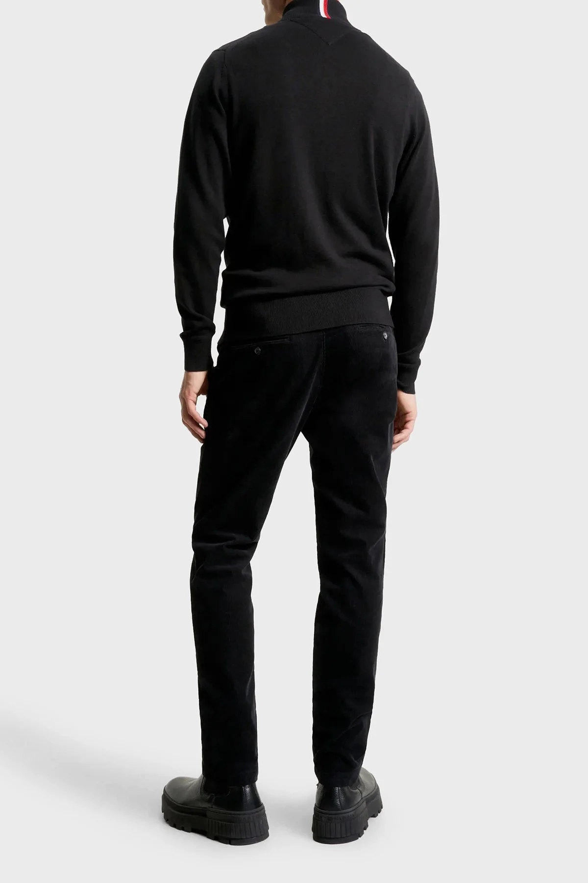 Tommy Hilfiger Kaşmir Pamuklu Regular Fit Fermuarlı Erkek Hırka MW0MW28050 BDS SİYAH - 2