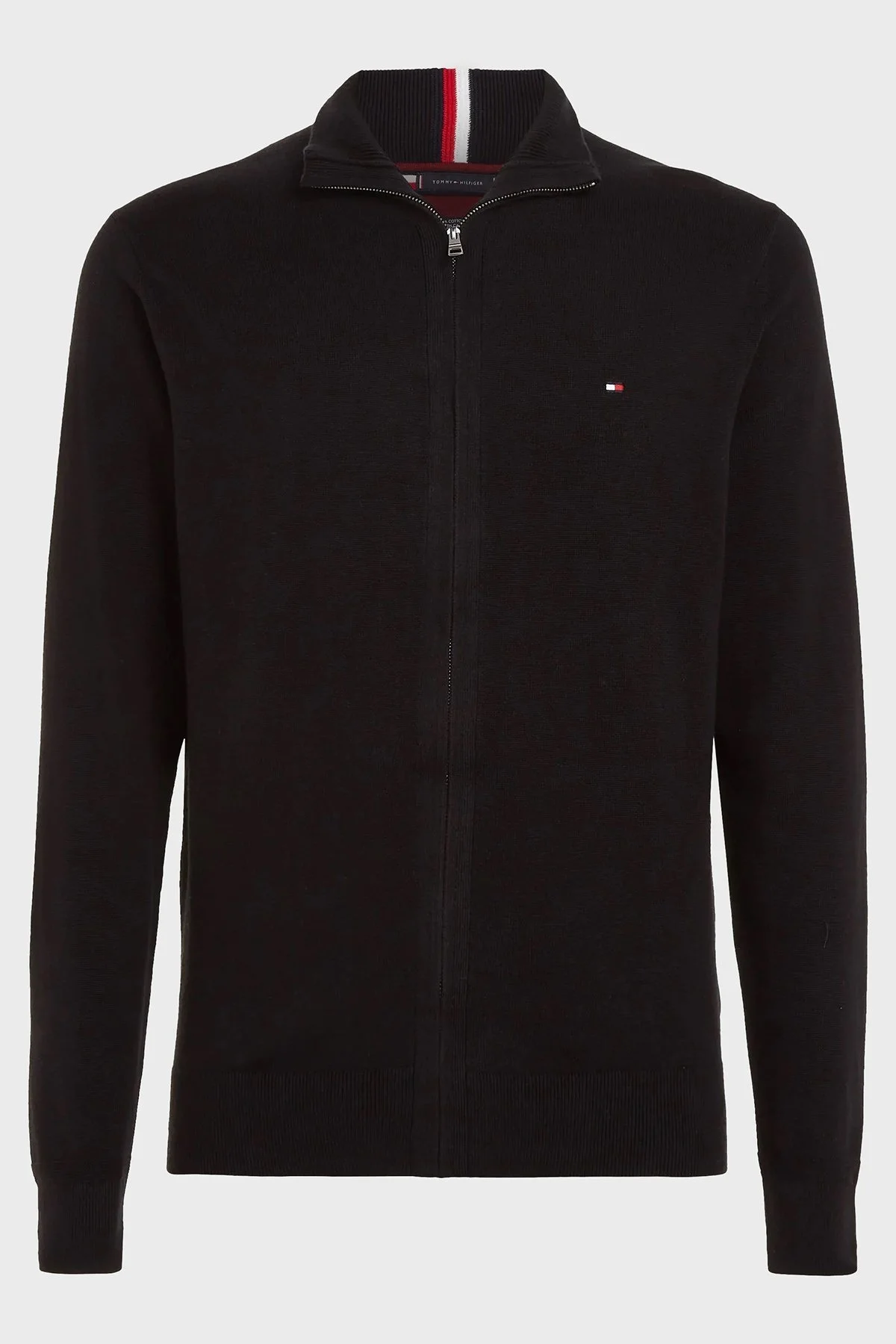Tommy Hilfiger Kaşmir Pamuklu Regular Fit Fermuarlı Erkek Hırka MW0MW28050 BDS SİYAH - 5