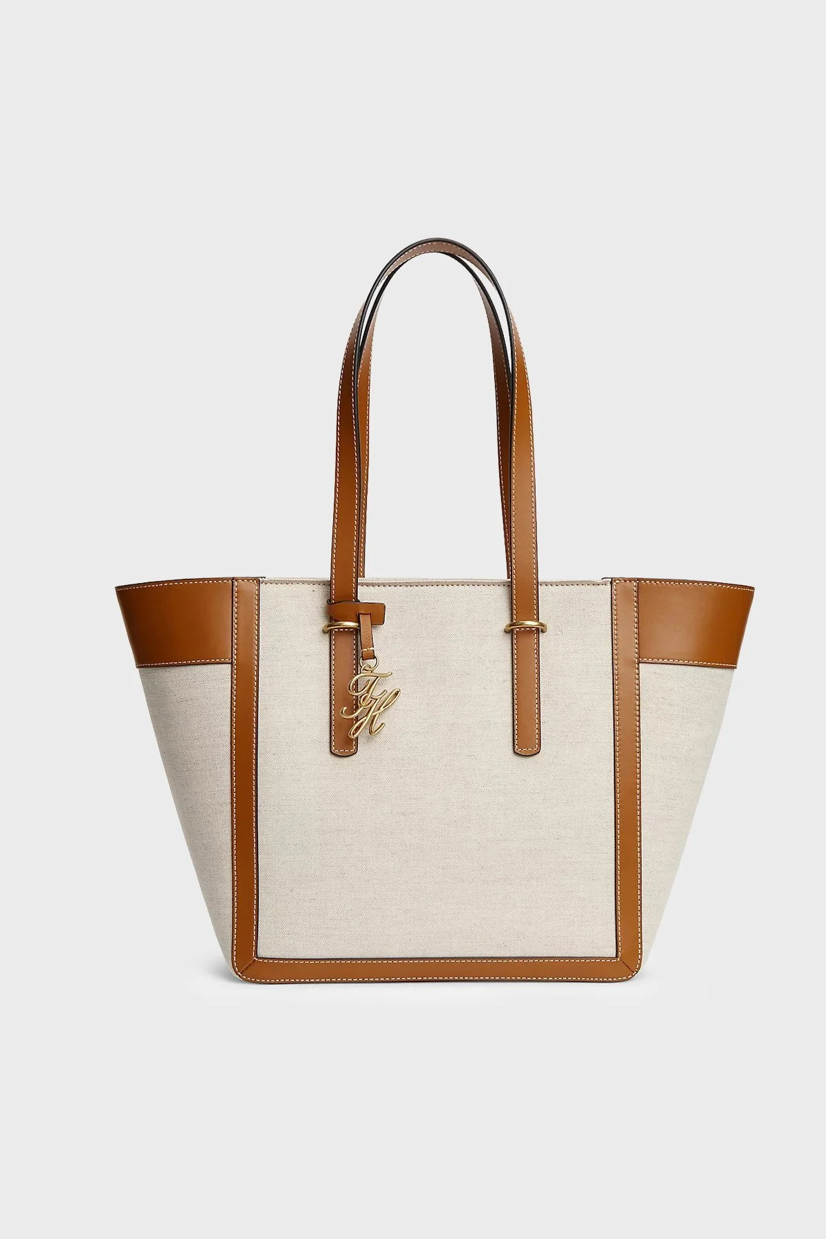 Tommy Hilfiger Keten Karışımlı Omuz Askılı Kanvas Kadın Çanta AW0AW18829 GB8 Bej - 1