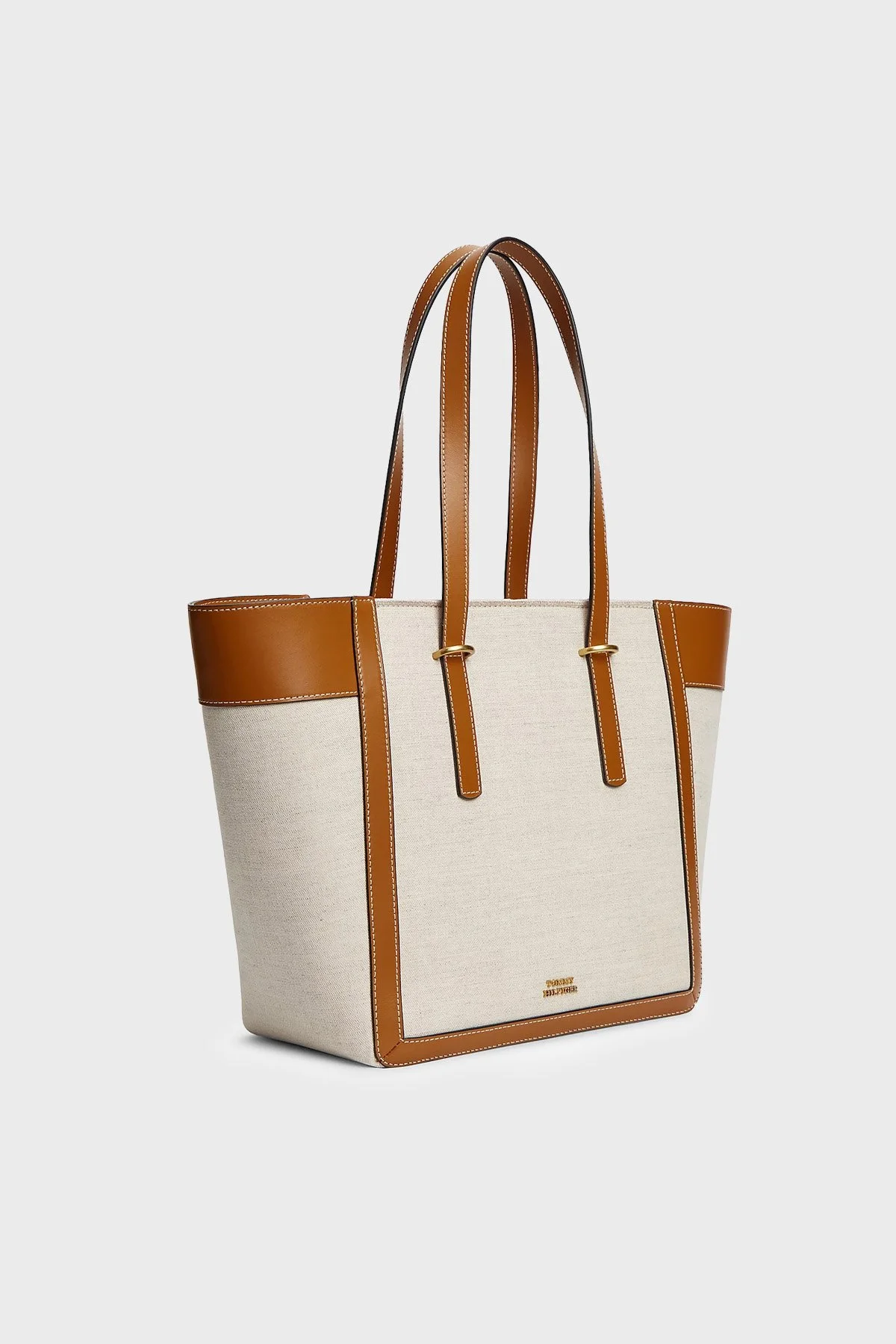 Tommy Hilfiger Keten Karışımlı Omuz Askılı Kanvas Kadın Çanta AW0AW18829 GB8 Bej - 3