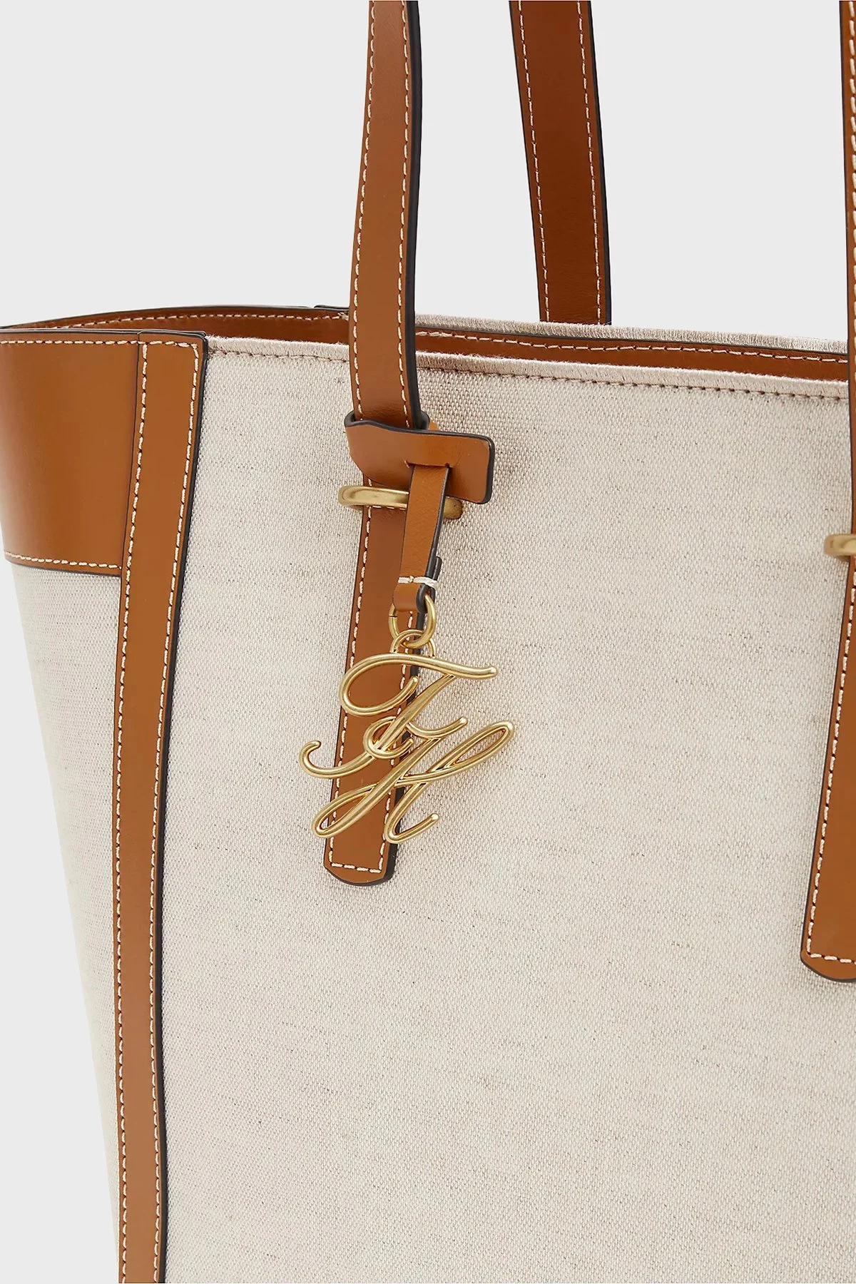 Tommy Hilfiger Keten Karışımlı Omuz Askılı Kanvas Kadın Çanta AW0AW18829 GB8 Bej - 5