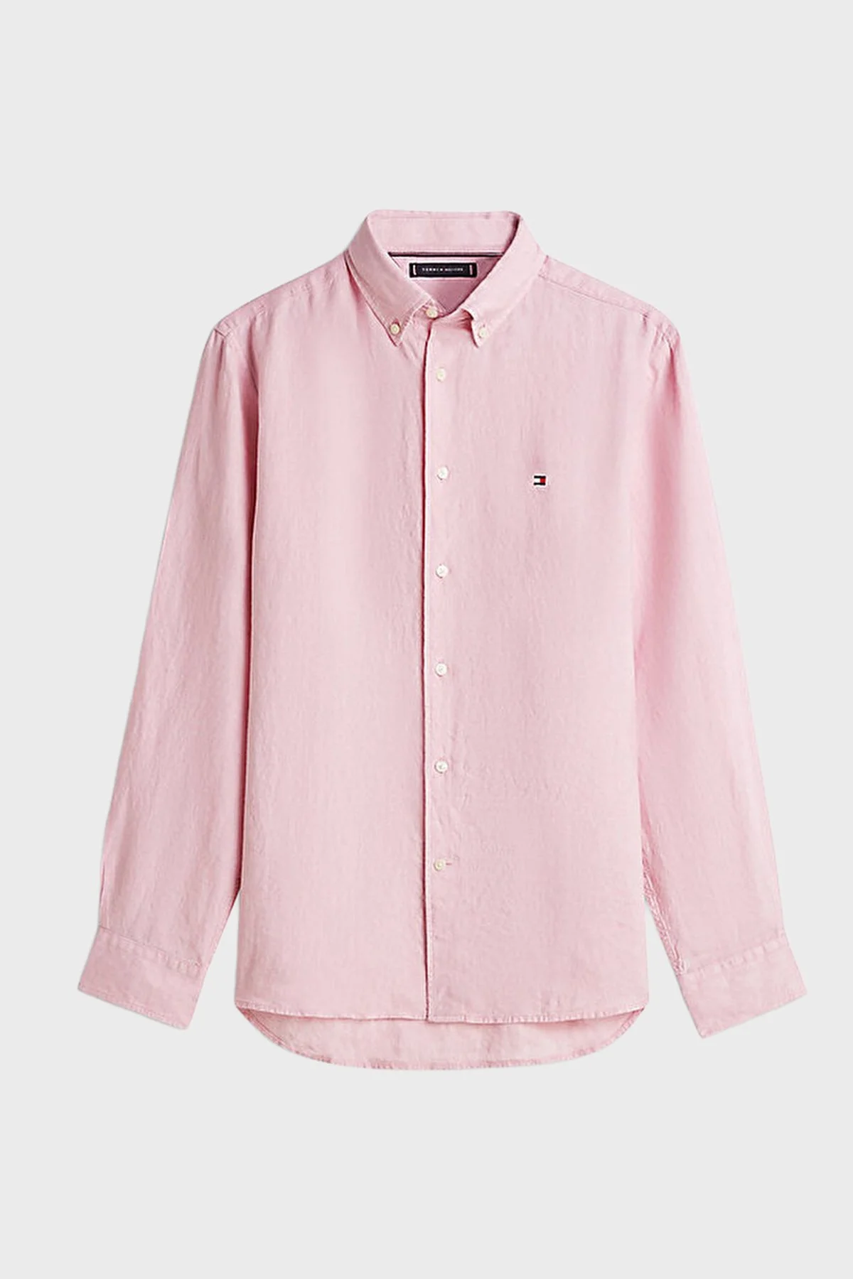 Tommy Hilfiger Keten Regular Fit Uzun Kollu Erkek Gömlek MW0MW41530 TOL PEMBE - 4