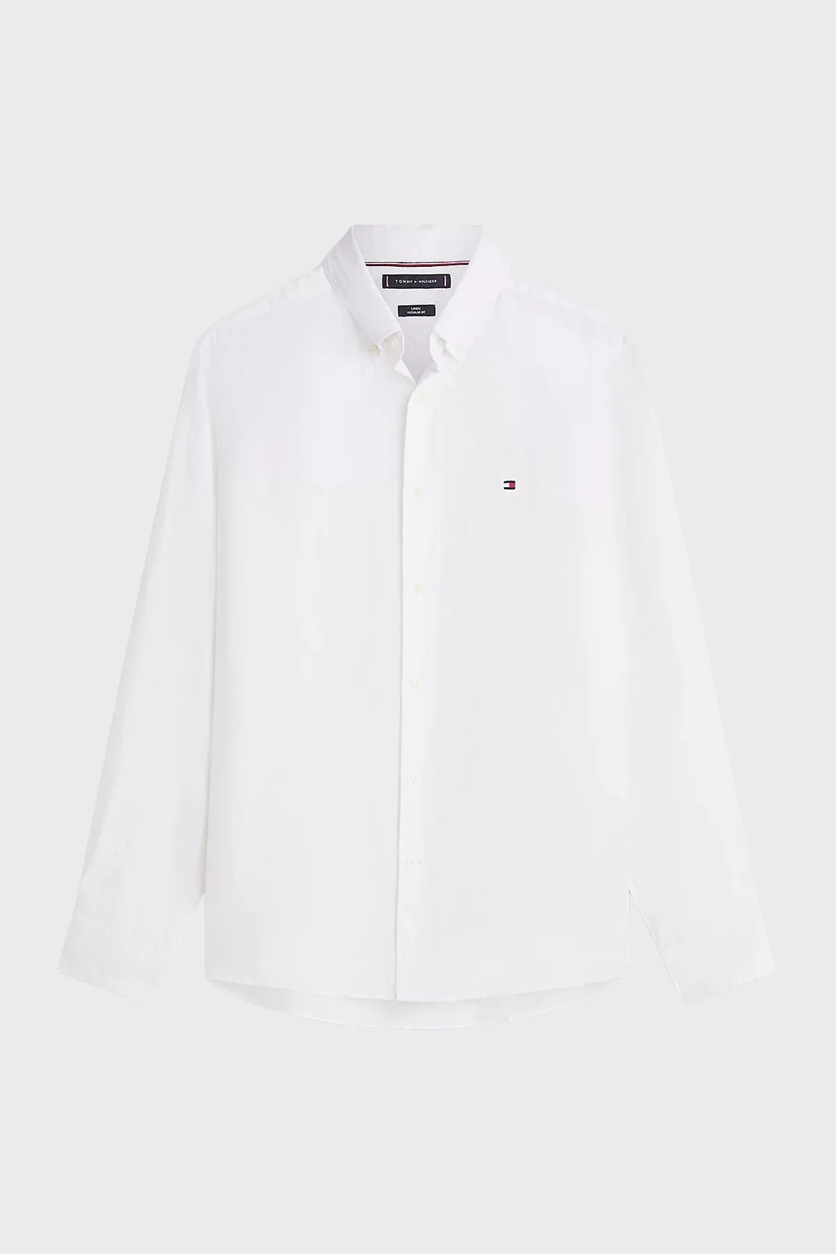 Tommy Hilfiger Keten Regular Fit Uzun Kollu Erkek Gömlek MW0MW41530 YBR BEYAZ - 4