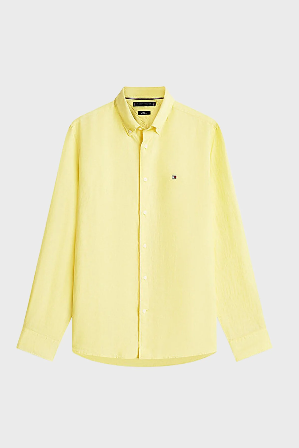 Tommy Hilfiger Keten Regular Fit Uzun Kollu Erkek Gömlek MW0MW41530 ZF0 AÇIK SARI - 5