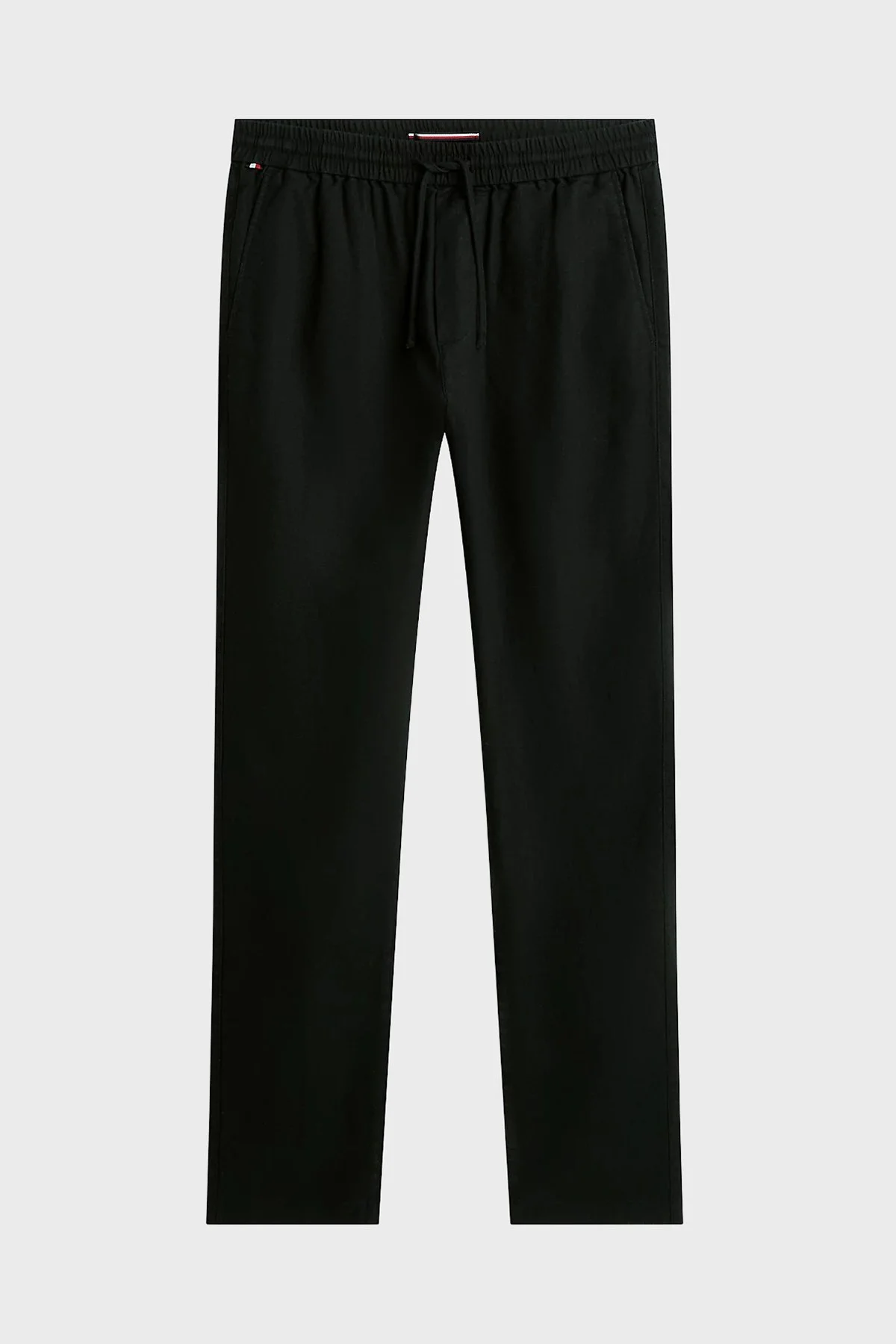 Tommy Hilfiger Keten Tapered Fit Daralan Paça Chino Erkek Pantolon MW0MW42336 BDS SİYAH - 5