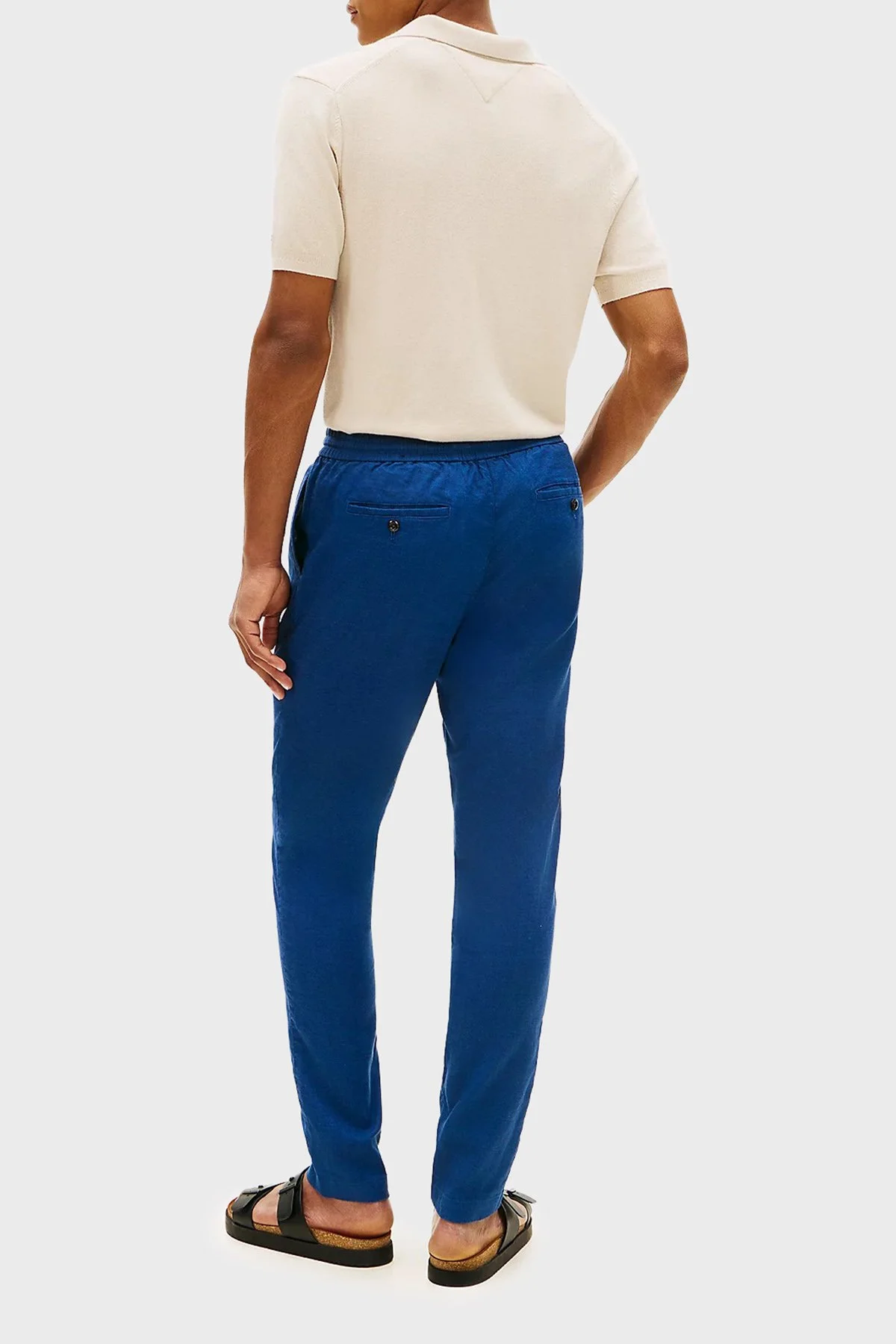 Tommy Hilfiger Keten Tapered Fit Daralan Paça Chino Erkek Pantolon MW0MW42336 C3I Mavi - 3