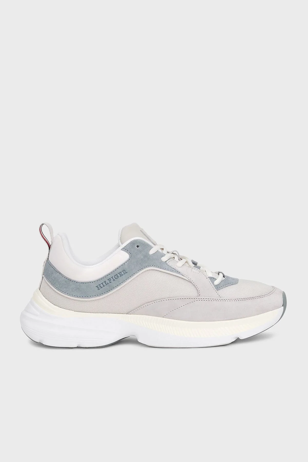 Tommy Hilfiger Kontrast Dokulu Sneaker Erkek Ayakkabı FM0FM05384 PQU GRİ - 1