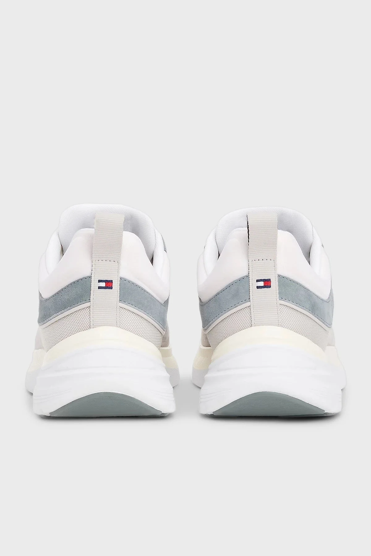 Tommy Hilfiger Kontrast Dokulu Sneaker Erkek Ayakkabı FM0FM05384 PQU GRİ - 6