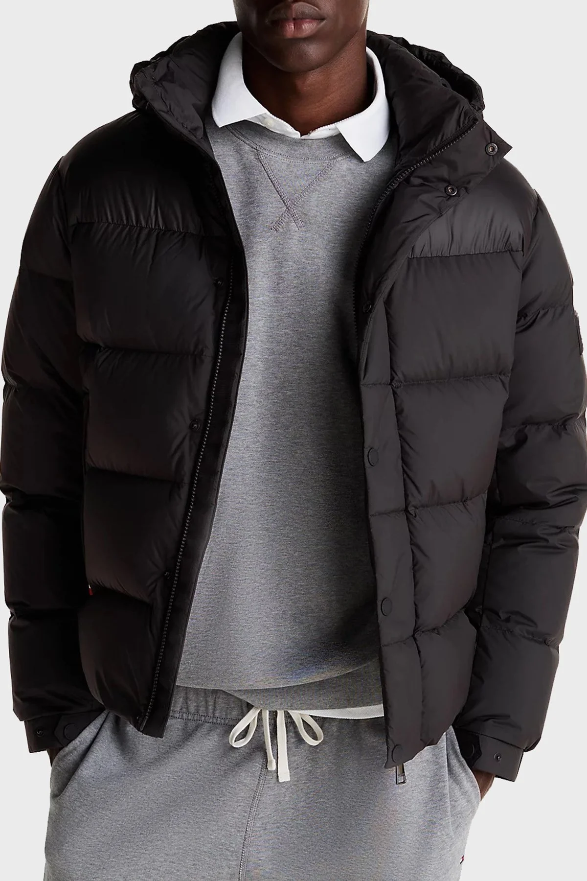 Tommy Hilfiger Kuş Tüyü Dolgulu Regular Fit Çıkarılabilir Kapüşonlu Erkek Mont MW0MW36569 BDS SİYAH - 1