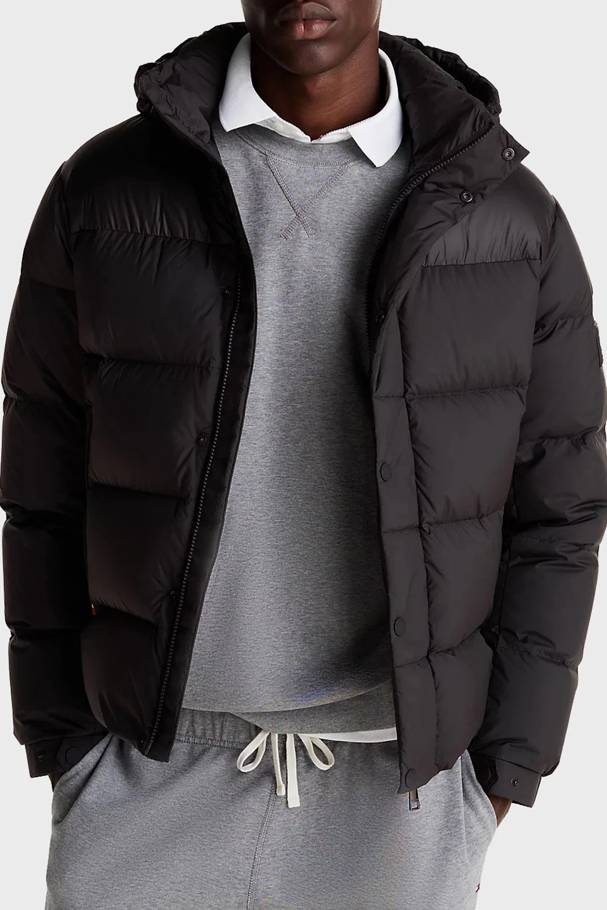 Tommy Hilfiger Kuş Tüyü Dolgulu Regular Fit Çıkarılabilir Kapüşonlu Erkek Mont MW0MW36569 BDS SİYAH - 1