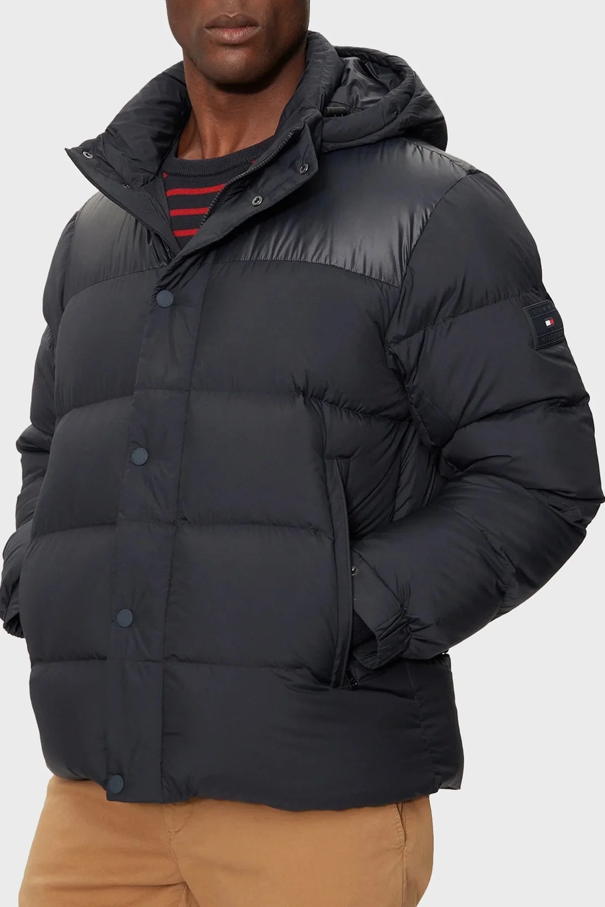 Tommy Hilfiger Kuş Tüyü Dolgulu Regular Fit Çıkarılabilir Kapüşonlu Erkek Mont MW0MW36569 DW5 LACİVERT - 1