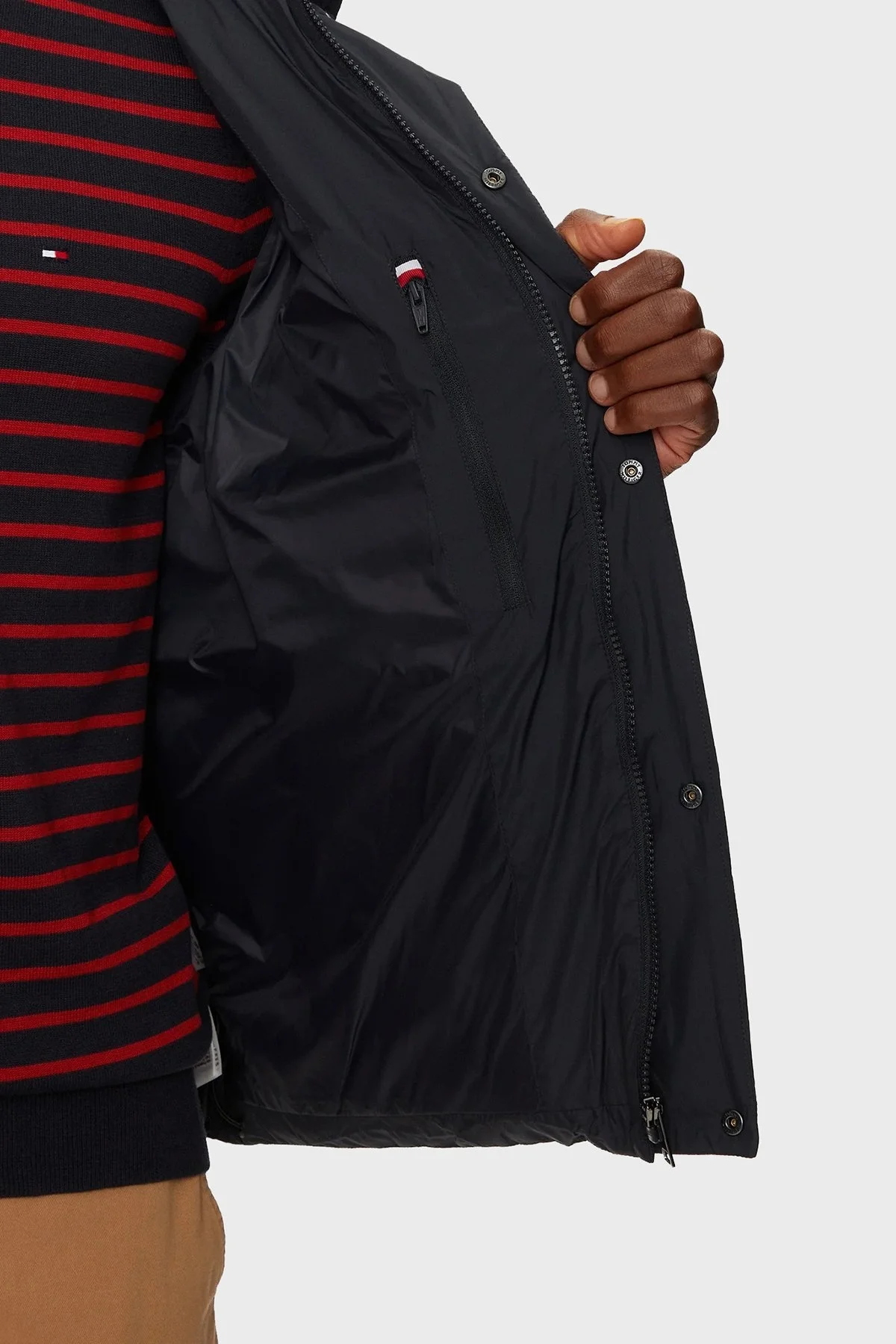 Tommy Hilfiger Kuş Tüyü Dolgulu Regular Fit Çıkarılabilir Kapüşonlu Erkek Mont MW0MW36569 DW5 LACİVERT - 7