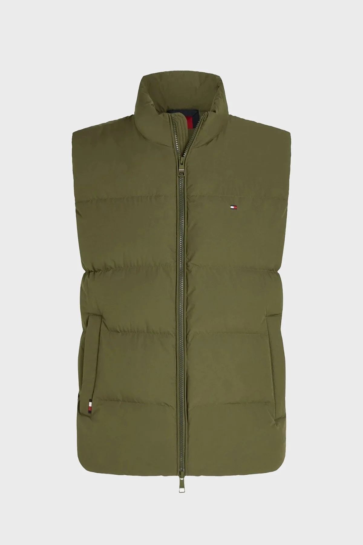 Tommy Hilfiger Kuş Tüyü Dolgulu Regular Fit Dik Yaka Şişme Erkek Yelek MW0MW37254 RBN KOYU HAKİ - 3