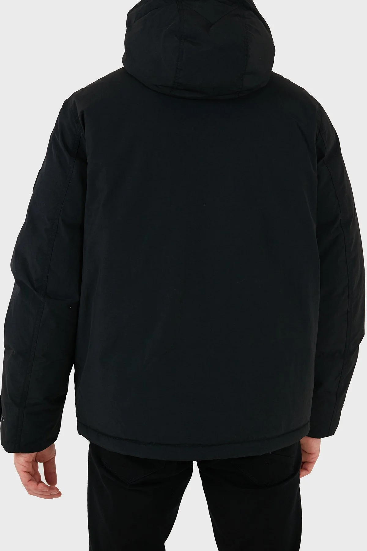 Tommy Hilfiger Kuş Tüyü Dolgulu Regular Fit Kapüşonlu Erkek Mont MW0MW3659 BDS SİYAH - 10