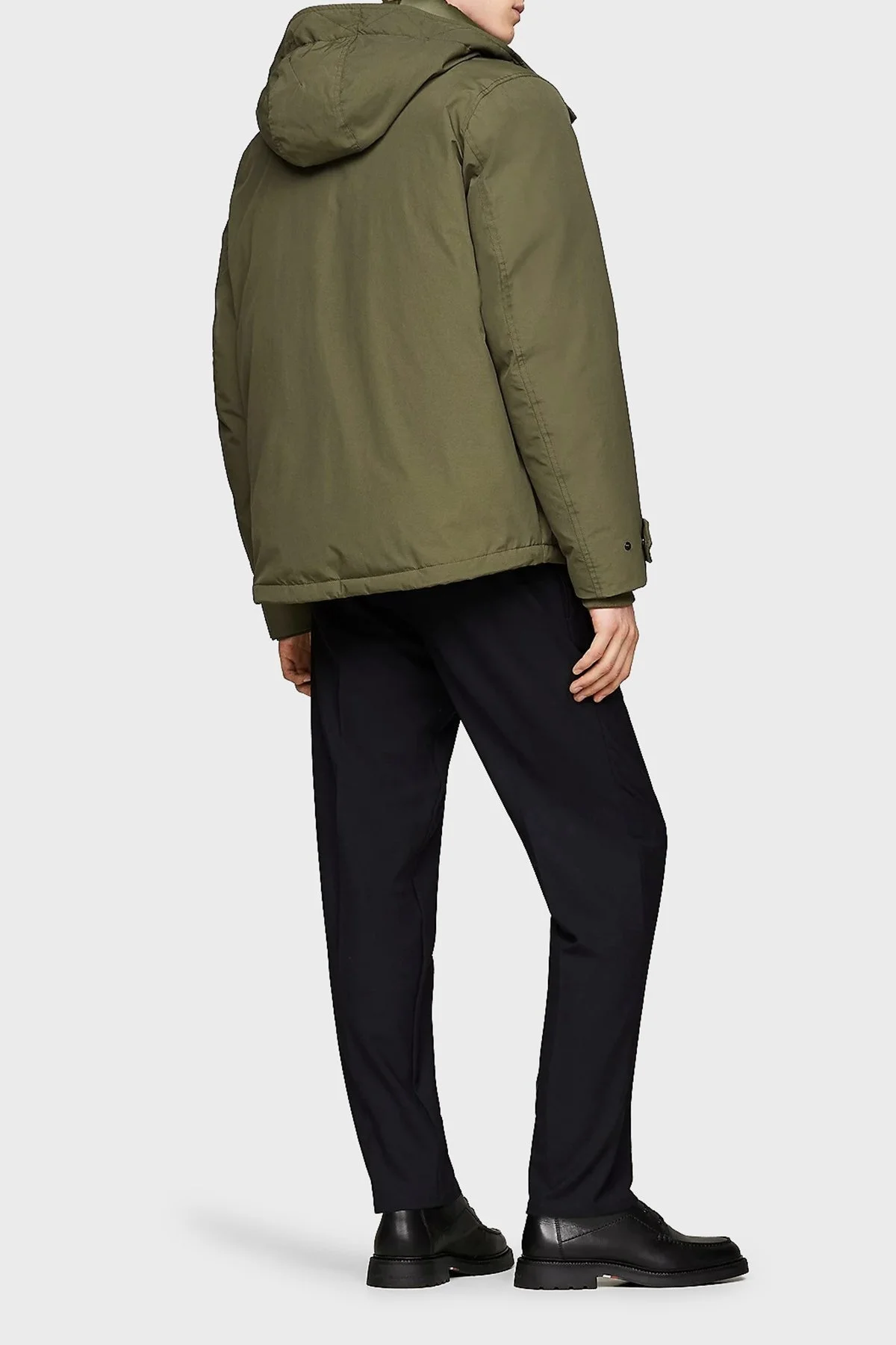 Tommy Hilfiger Kuş Tüyü Dolgulu Regular Fit Kapüşonlu Erkek Mont MW0MW36596 RBN KOYU HAKİ - 8