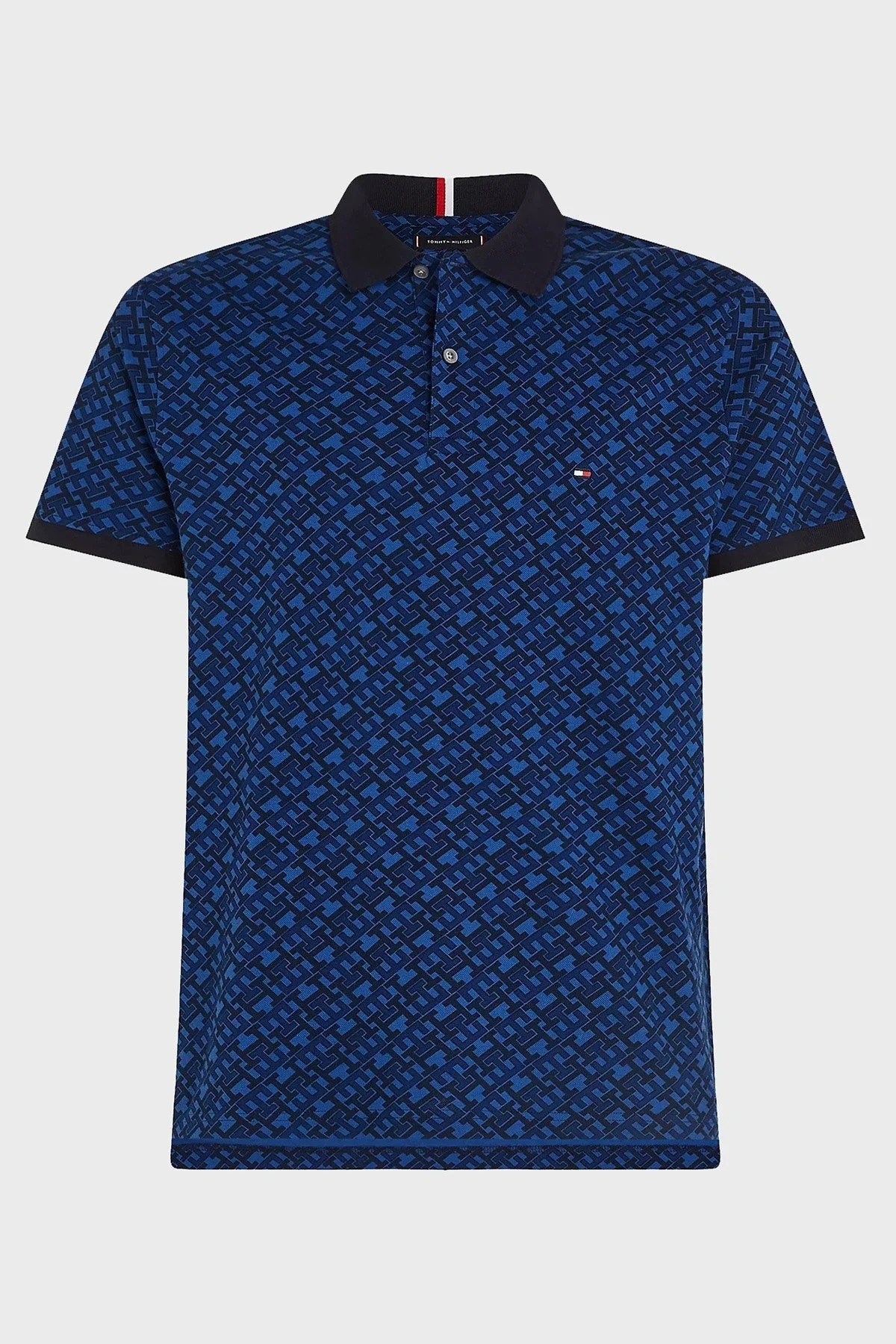 Tommy Hilfiger Logo Baskılı % 100 Pamuk Regular Fit Erkek Polo T Shirt MW0MW30806 DW5 LACİVERT - 6