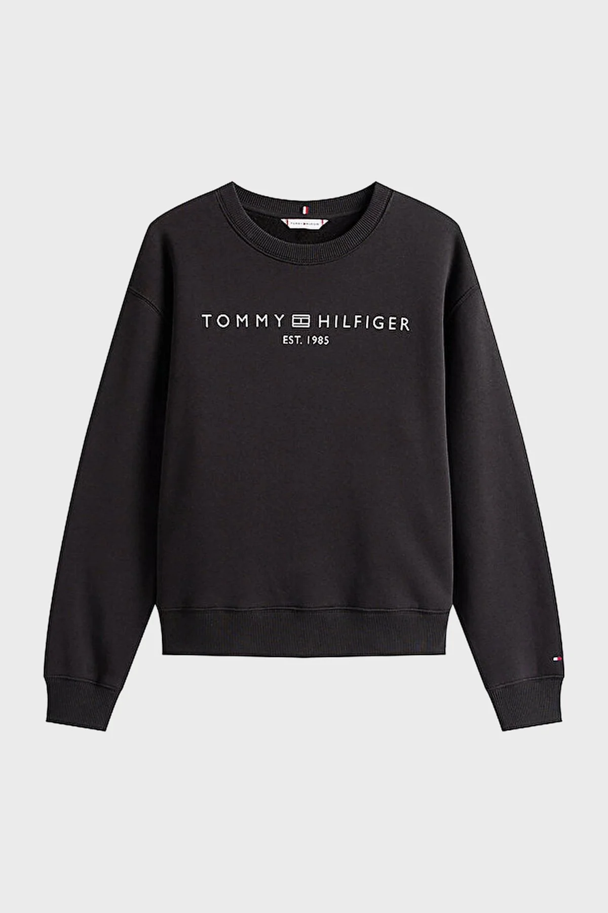 Tommy Hilfiger Logo Baskılı Regular Fit Bisiklet Yaka Bayan Sweat WW0WW39791 BDS SİYAH - 5