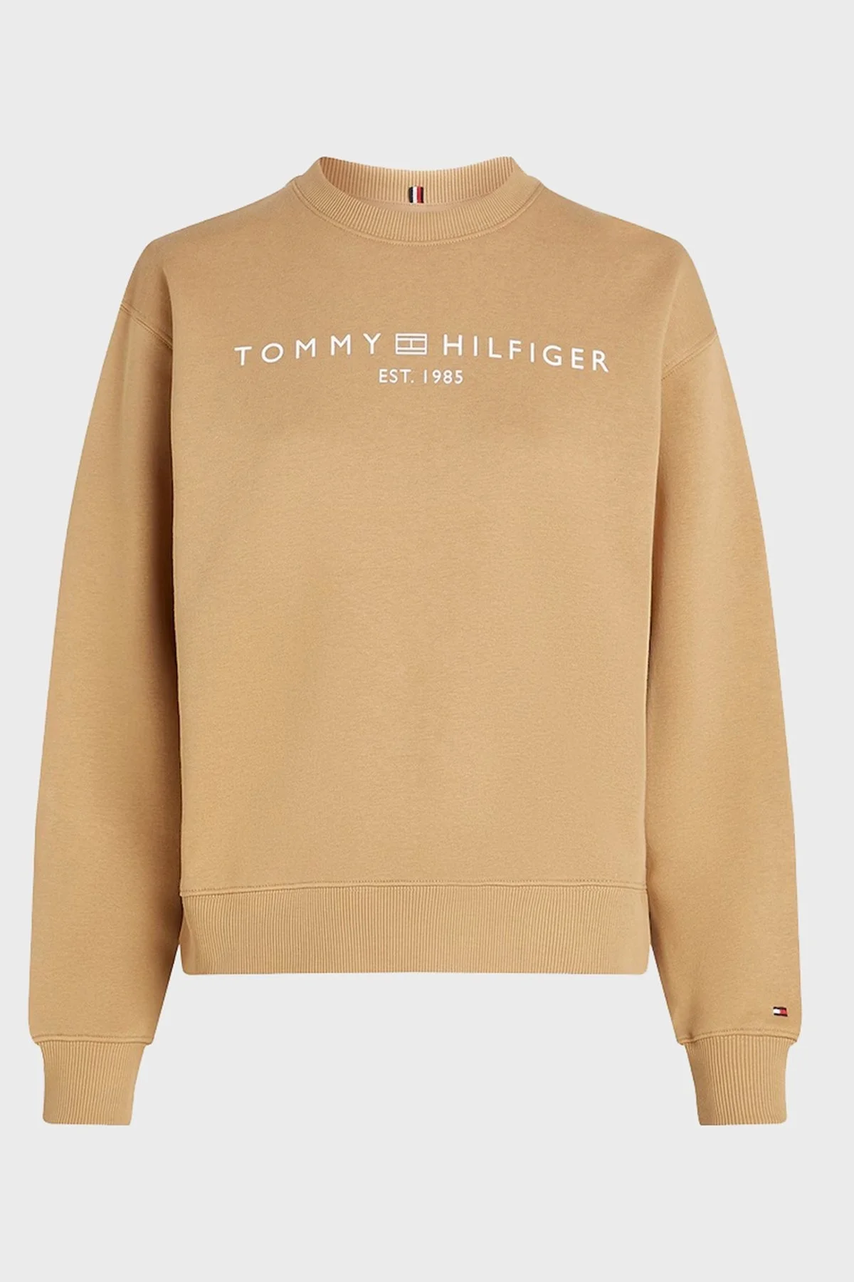 Tommy Hilfiger Logo Baskılı Regular Fit Bisiklet Yaka Bayan Sweat WW0WW39791 RBL KOYU HAKİ - 1