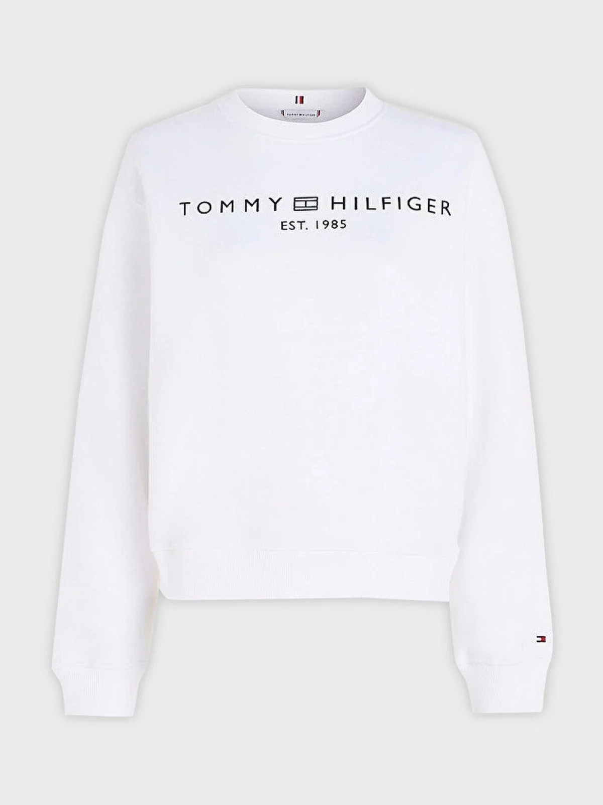 Tommy Hilfiger Logo Baskılı Regular Fit Bisiklet Yaka Bayan Sweat WW0WW39791 YCF BEYAZ - 4