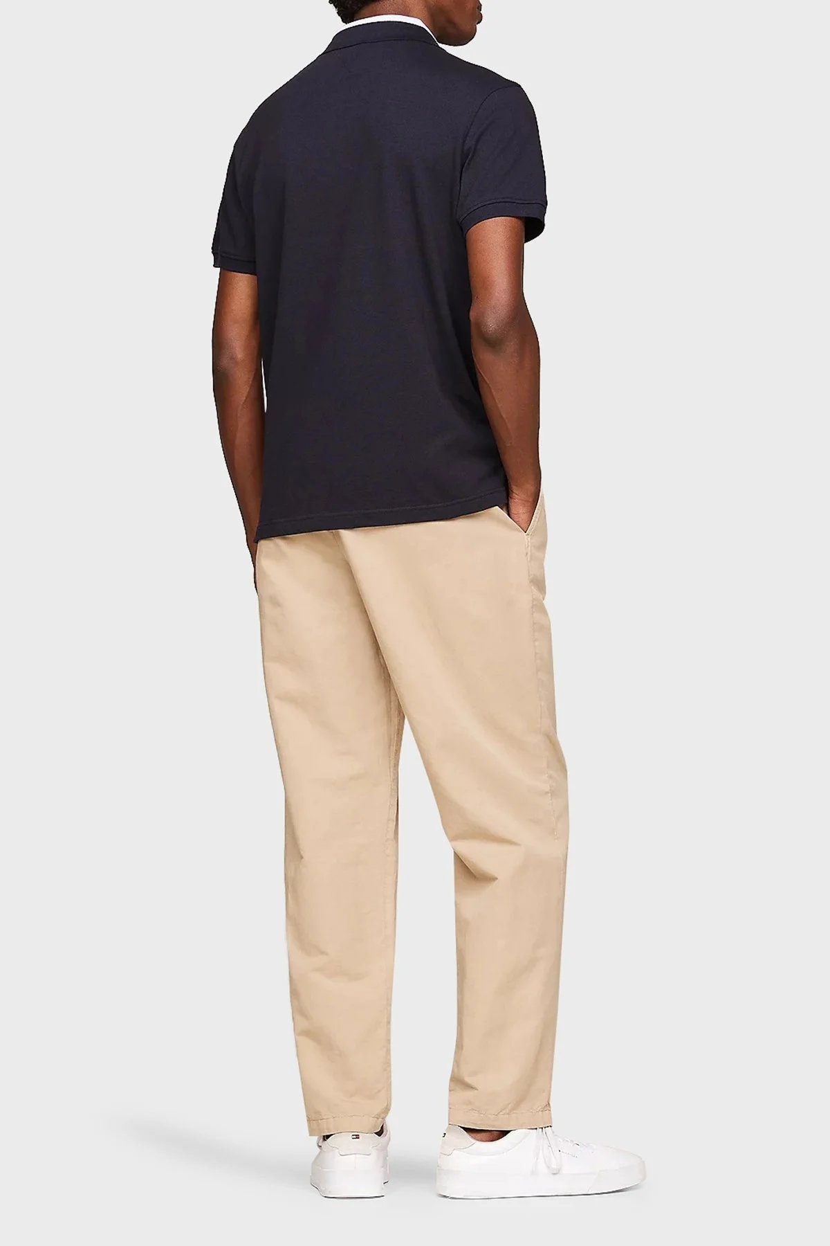 Tommy Hilfiger Logo İşlemeli Pamuk Karışımlı Regular Fit Erkek Polo Yaka T Shirt MW0MW34786 DW5 LACİVERT - 3