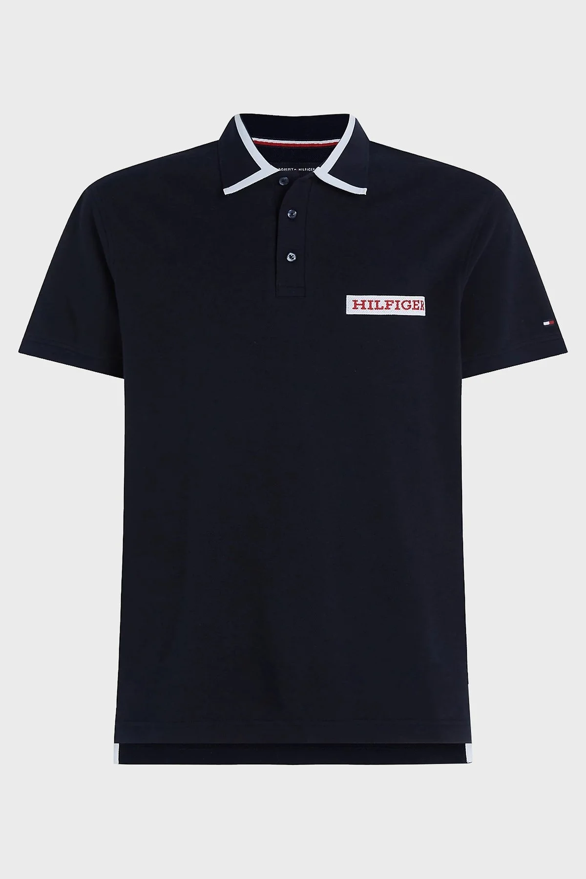 Tommy Hilfiger Logo İşlemeli Pamuk Karışımlı Regular Fit Erkek Polo Yaka T Shirt MW0MW34786 DW5 LACİVERT - 5