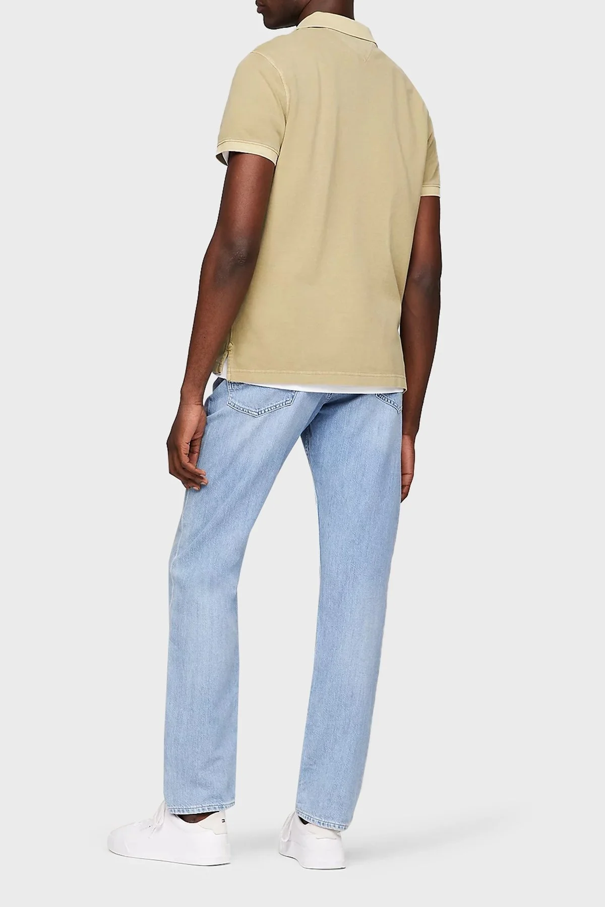 Tommy Hilfiger Logo Nakışlı % 100 Pamuk Regular Fit Erkek Polo Yaka T Shirt MW0MW34757 L9F HAKİ - 4