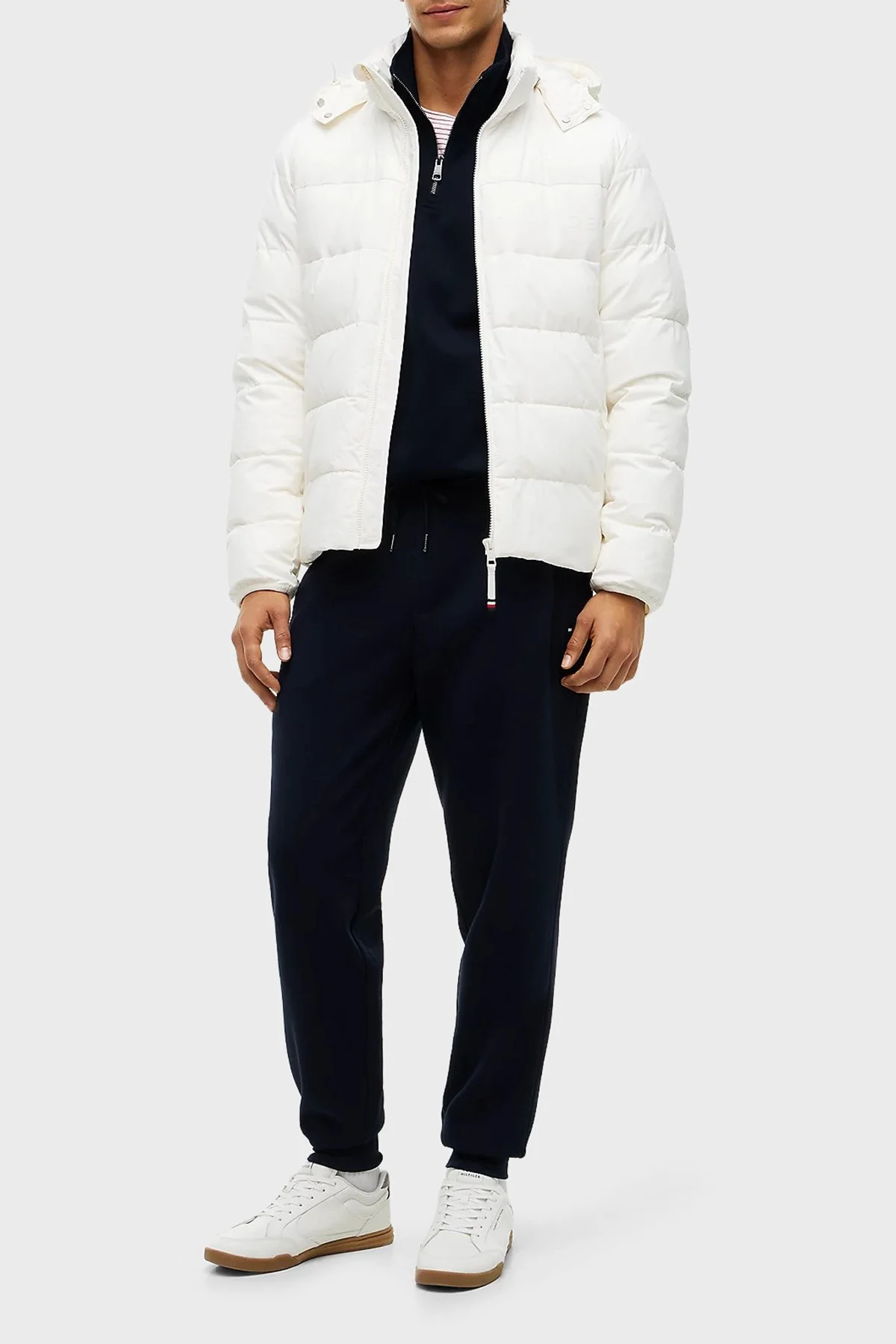 Tommy Hilfiger Logo Nakışlı Pamuklu Regular Fit Lastikli Erkek Eşofman Altı MW0MW44990 DW5 Lacivert - 2