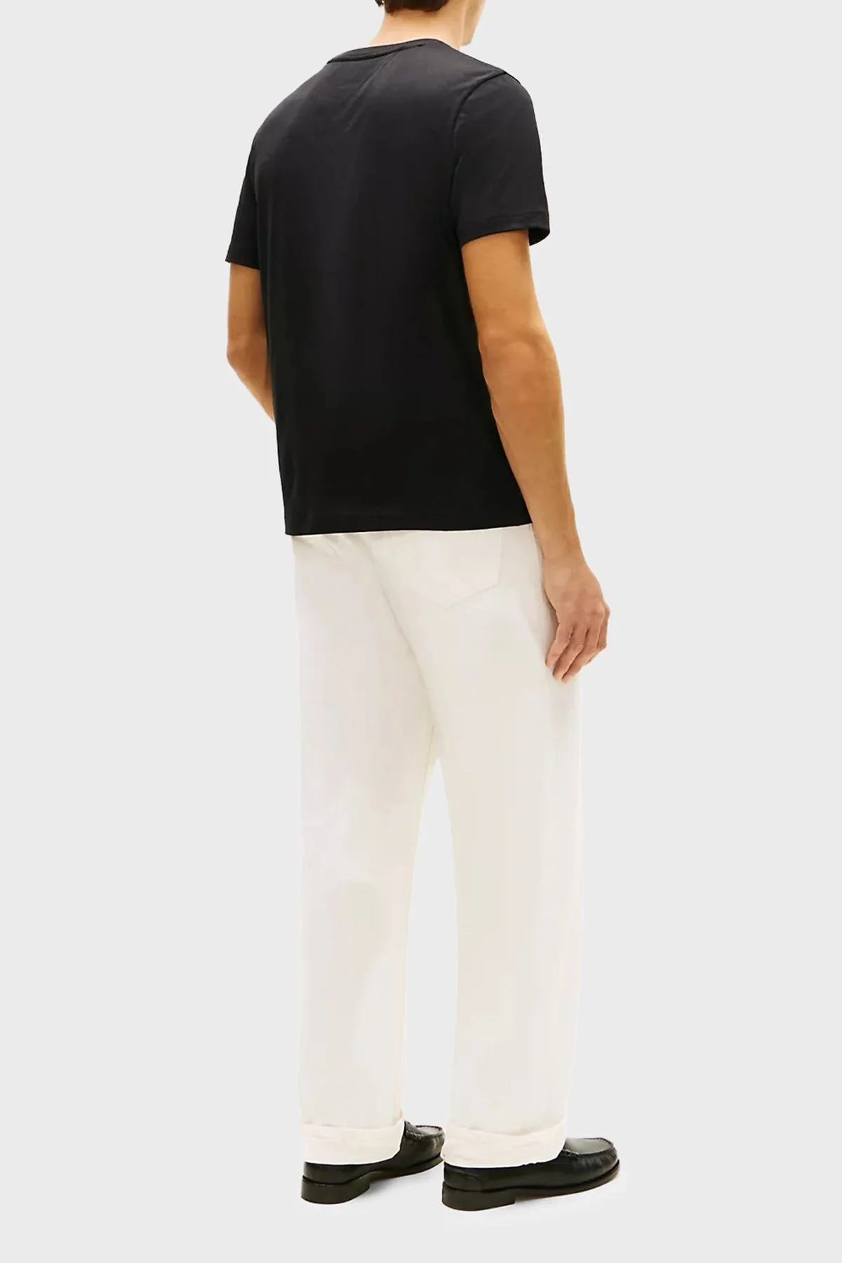 Tommy Hilfiger Logolu % 100 Pamuk Bisiklet Yaka Erkek T Shirt MW0MW42368 BDS SİYAH - 3