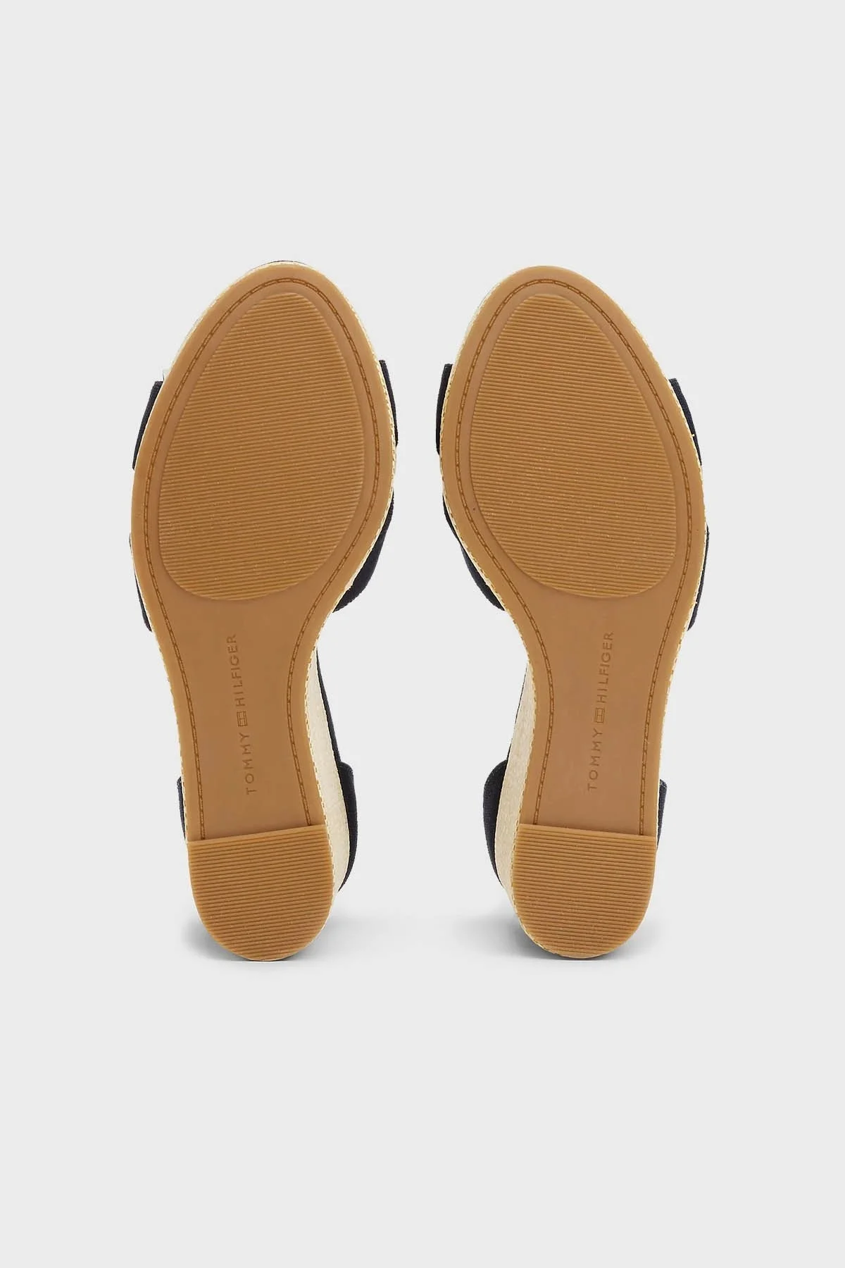 Tommy Hilfiger Logolu % 100 Pamuk Dolgu Topuklu Bayan Sandalet FW0FW08661 DW6 LACİVERT - 7