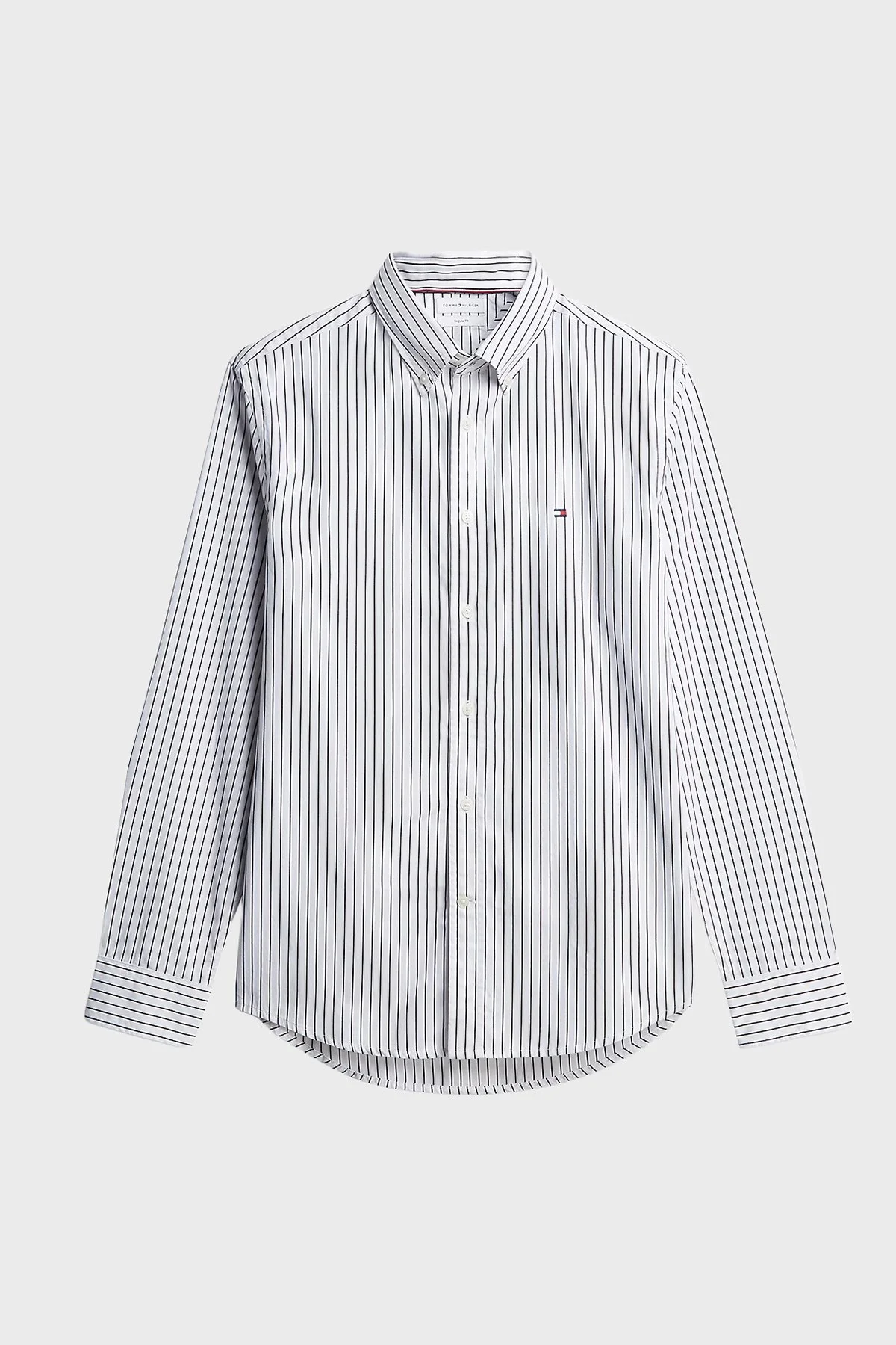 Tommy Hilfiger Logolu % 100 Pamuk Düğmeli Erkek Gömlek MW0MW44571 0FA Beyaz - 5