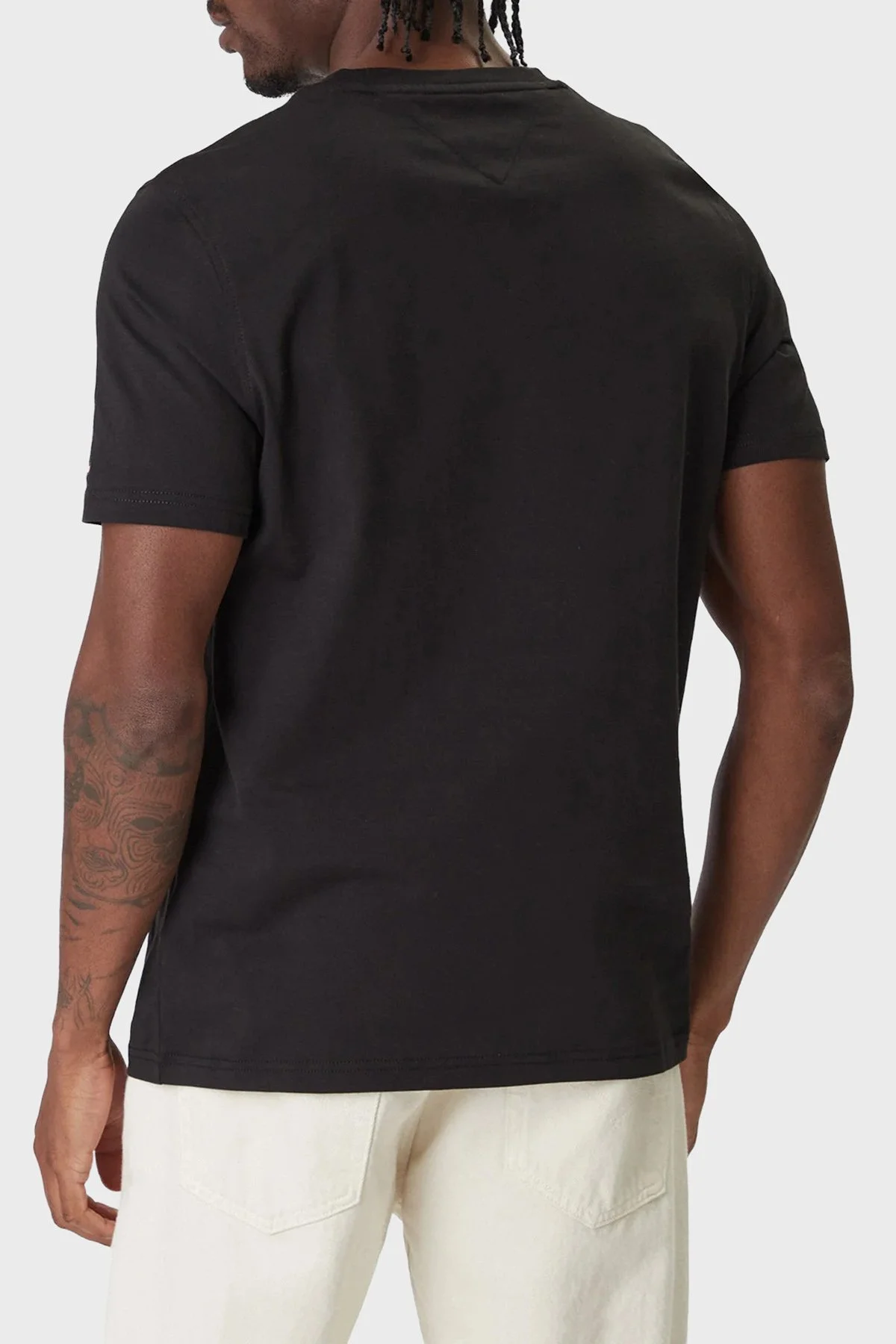 Tommy Hilfiger Logolu % 100 Pamuk Regular Fit Bisiklet Yaka Erkek T Shirt MW0MW41471 BDS SİYAH - 3