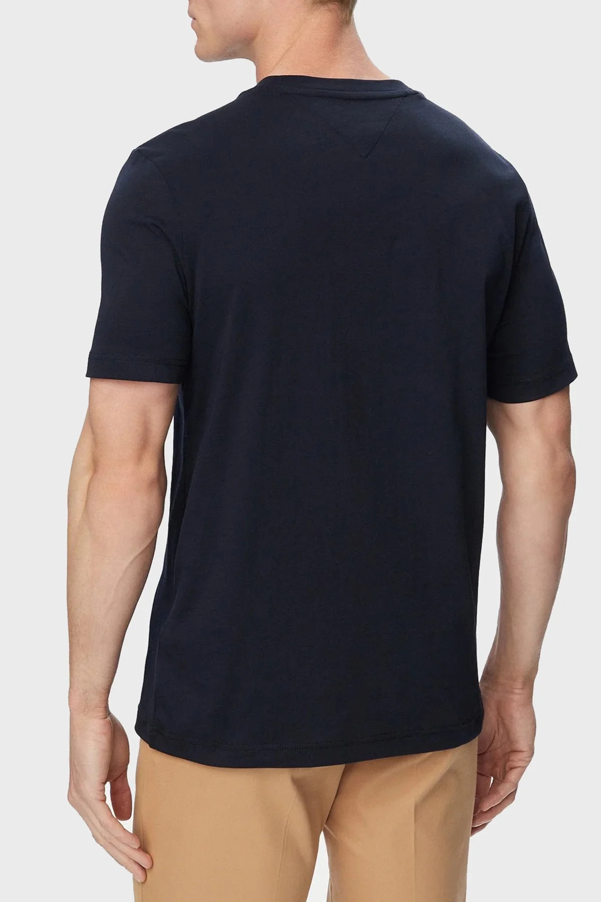 Tommy Hilfiger Logolu % 100 Pamuk Regular Fit Bisiklet Yaka Erkek T Shirt MW0MW43226 DW5 Lacivert - 3