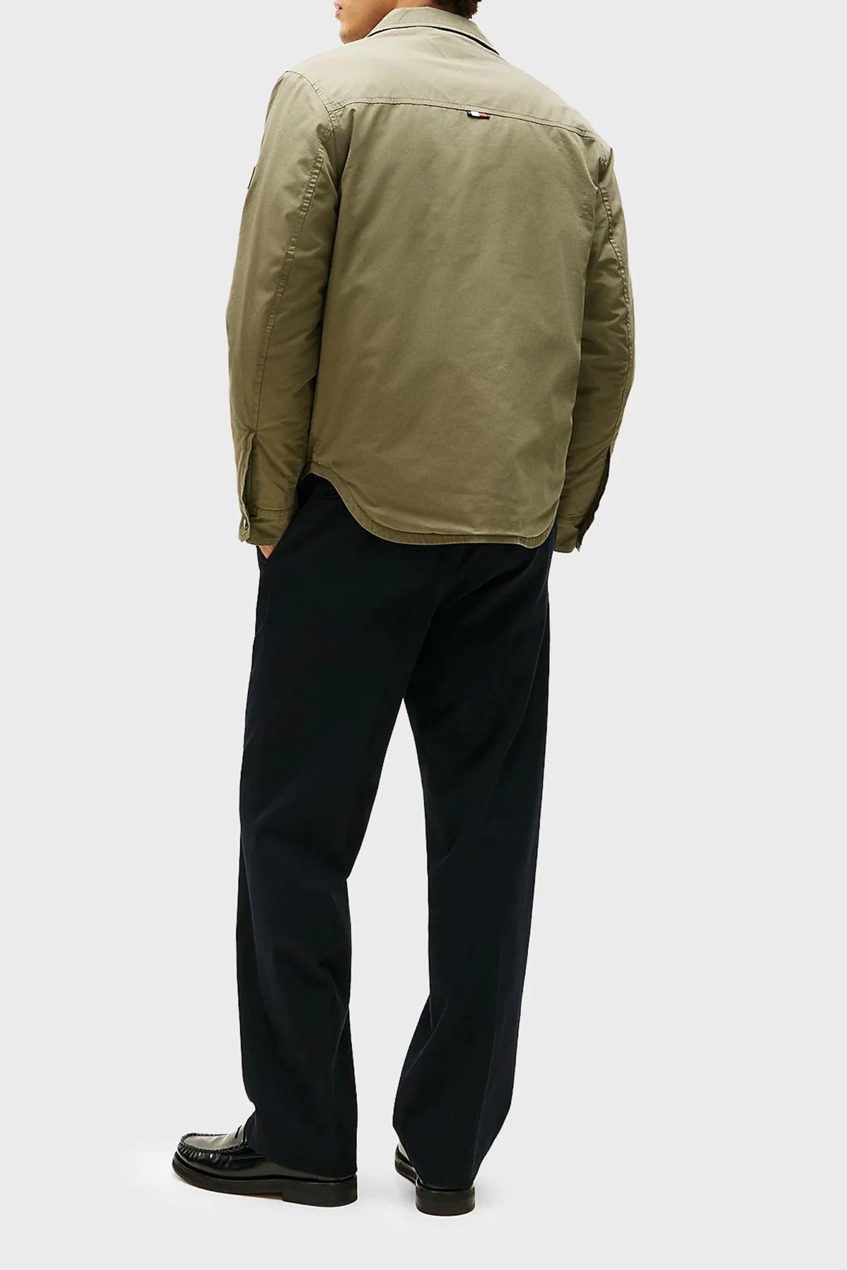 Tommy Hilfiger Logolu % 100 Pamuk Regular Fit Erkek Gömlek Ceket MW0MW40611 PLI YEŞİL - 3