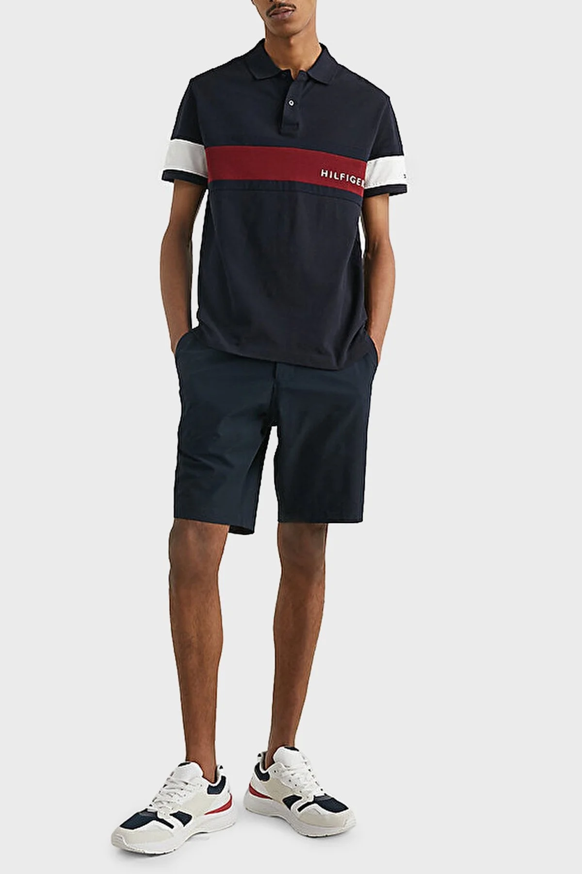 Tommy Hilfiger Logolu % 100 Pamuk Regular Fit Erkek Polo T Shirt MW0MW30755 DW5 LACİVERT - 2