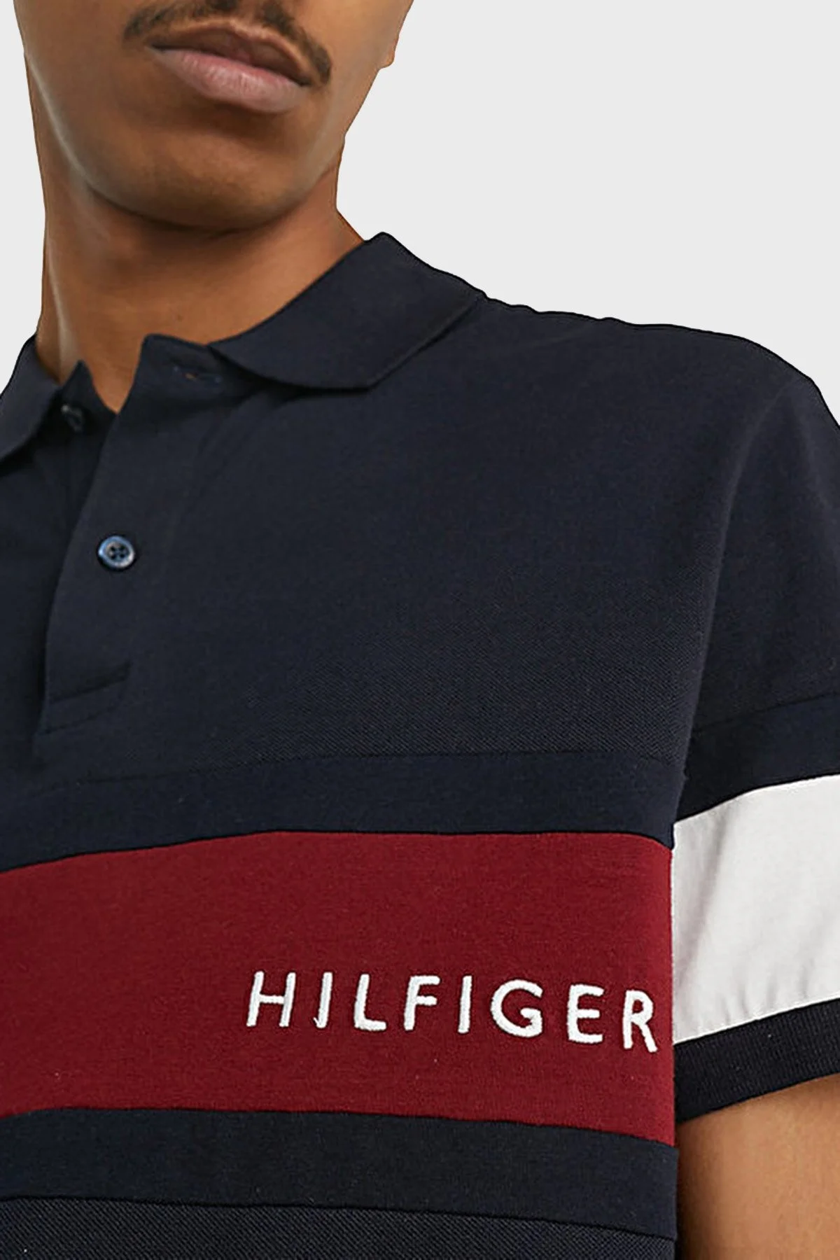 Tommy Hilfiger Logolu % 100 Pamuk Regular Fit Erkek Polo T Shirt MW0MW30755 DW5 LACİVERT - 3