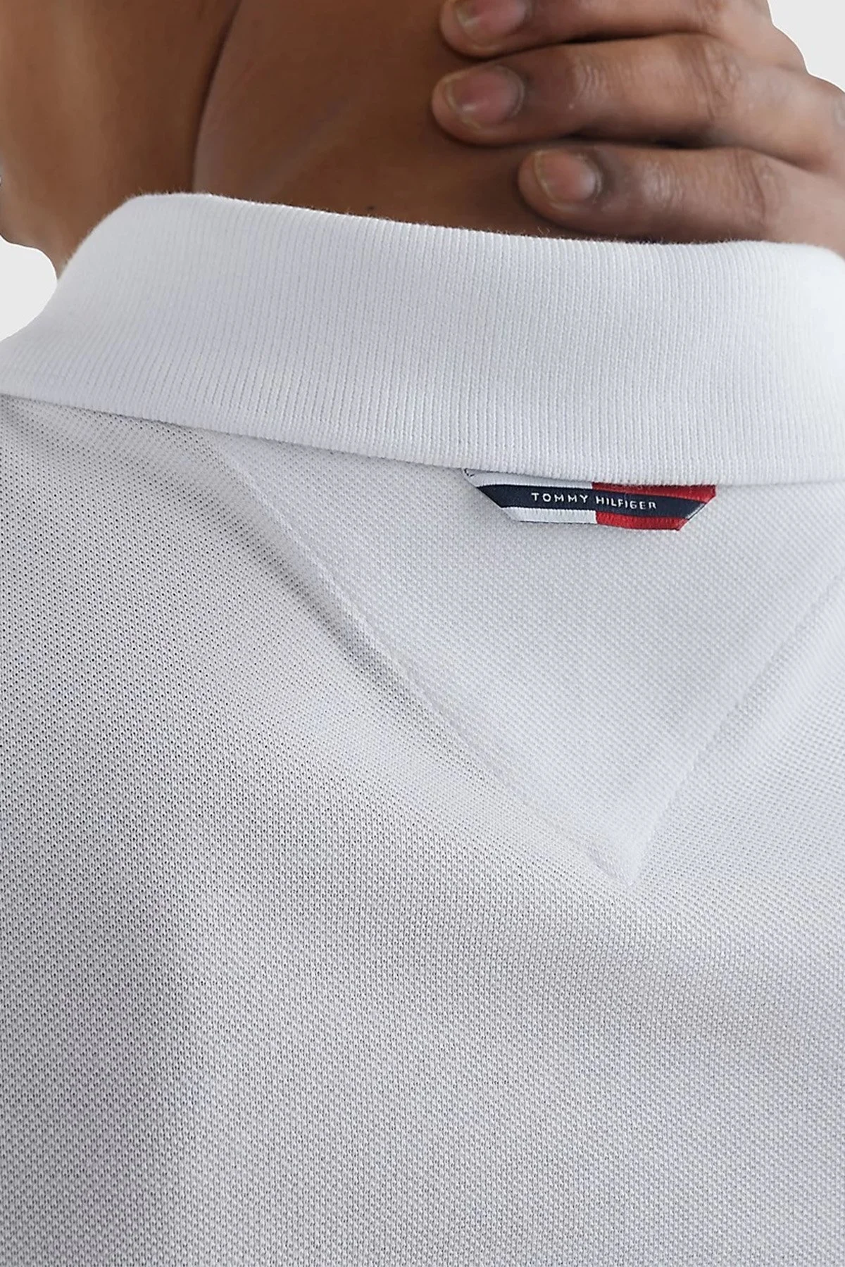 Tommy Hilfiger Logolu % 100 Pamuk Regular Fit Erkek Polo T Shirt MW0MW30755 YBR BEYAZ - 3