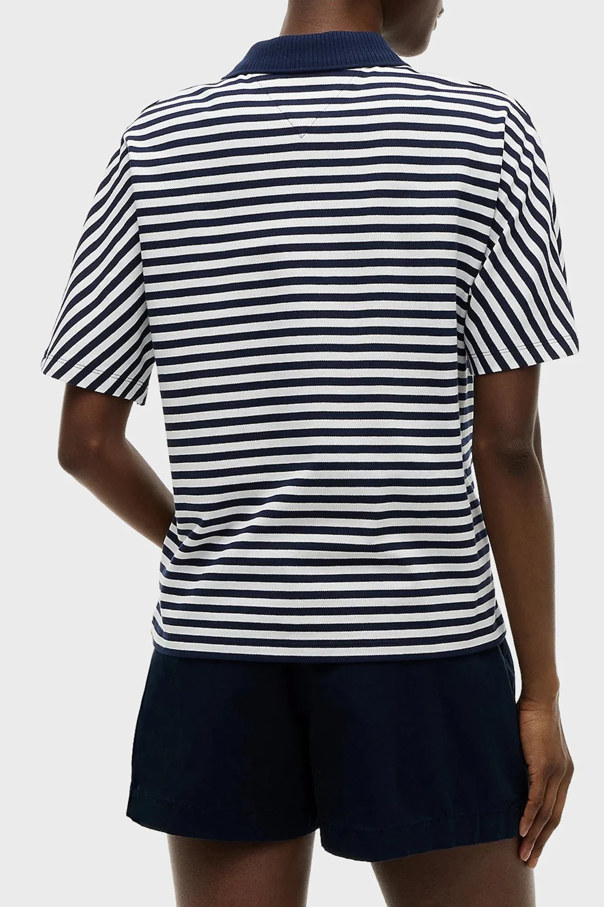 Tommy Hilfiger Logolu %100 Pamuk Regular Fit Kadın Polo Yaka T Shirt WW0WW50034 0BA Açık mavi - 3