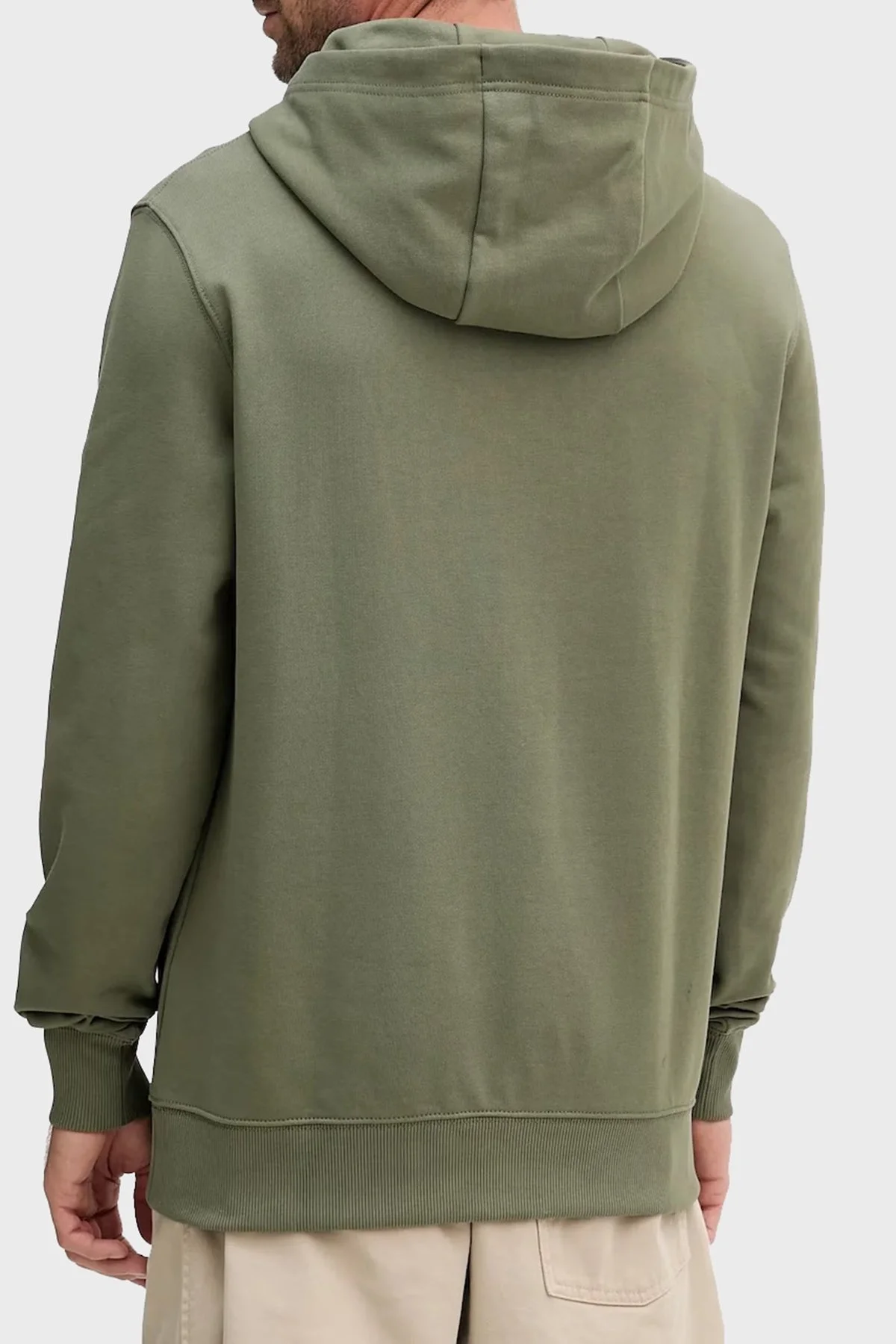 Tommy Hilfiger Logolu % 100 Pamuk Relaxed Fit Kapüşonlu Kanguru Cepli Erkek Sweat MW0MW40534 PLI YEŞİL - 2