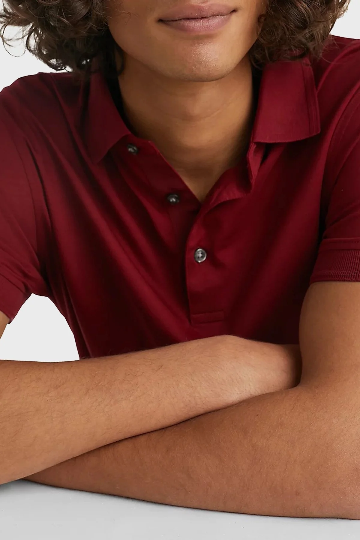 Tommy Hilfiger Logolu % 100 Pamuk Slim Fit Erkek Polo T Shirt MW0MW30758 XJS BORDO - 3