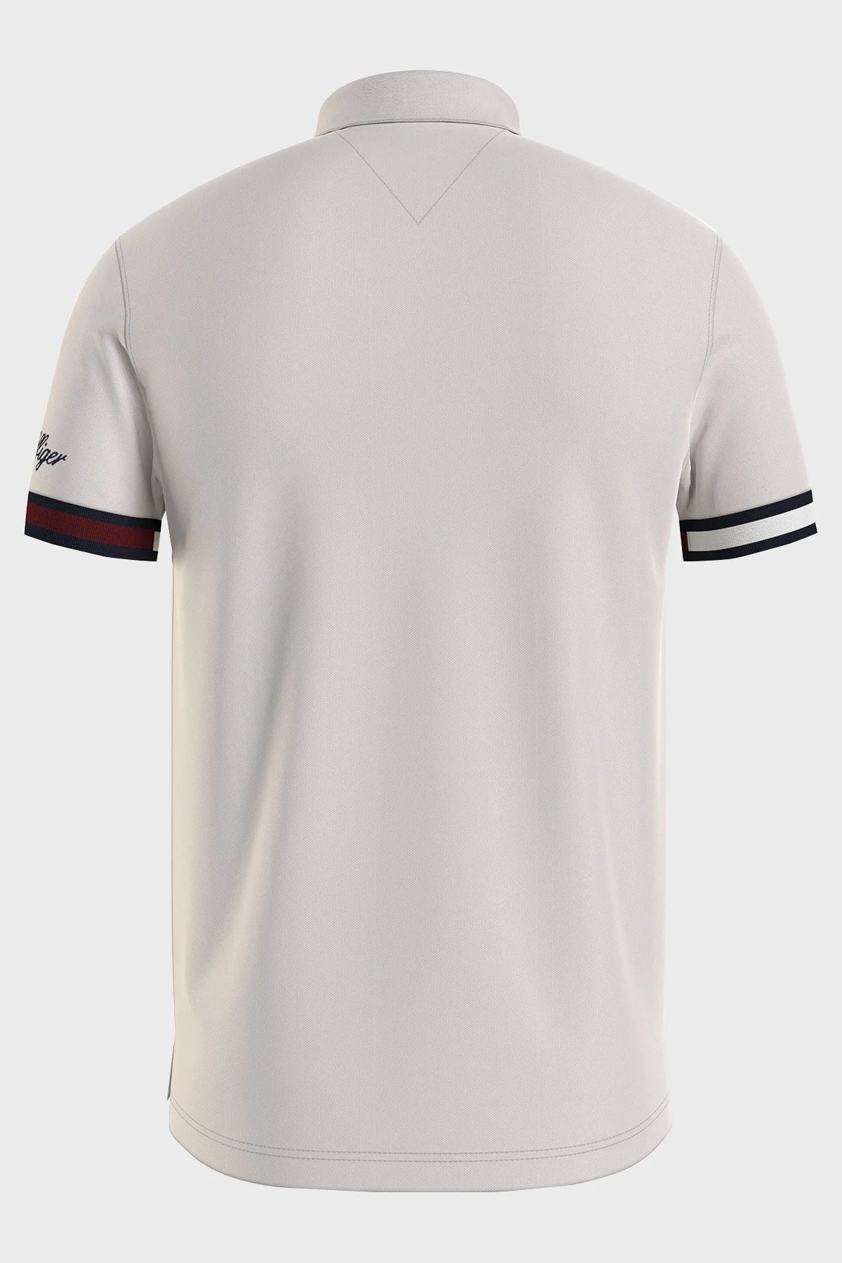 Tommy Hilfiger Logolu % 100 Pamuk Slim Fit Erkek Polo T Shirt MW0MW30764 AC0 KREM - 2