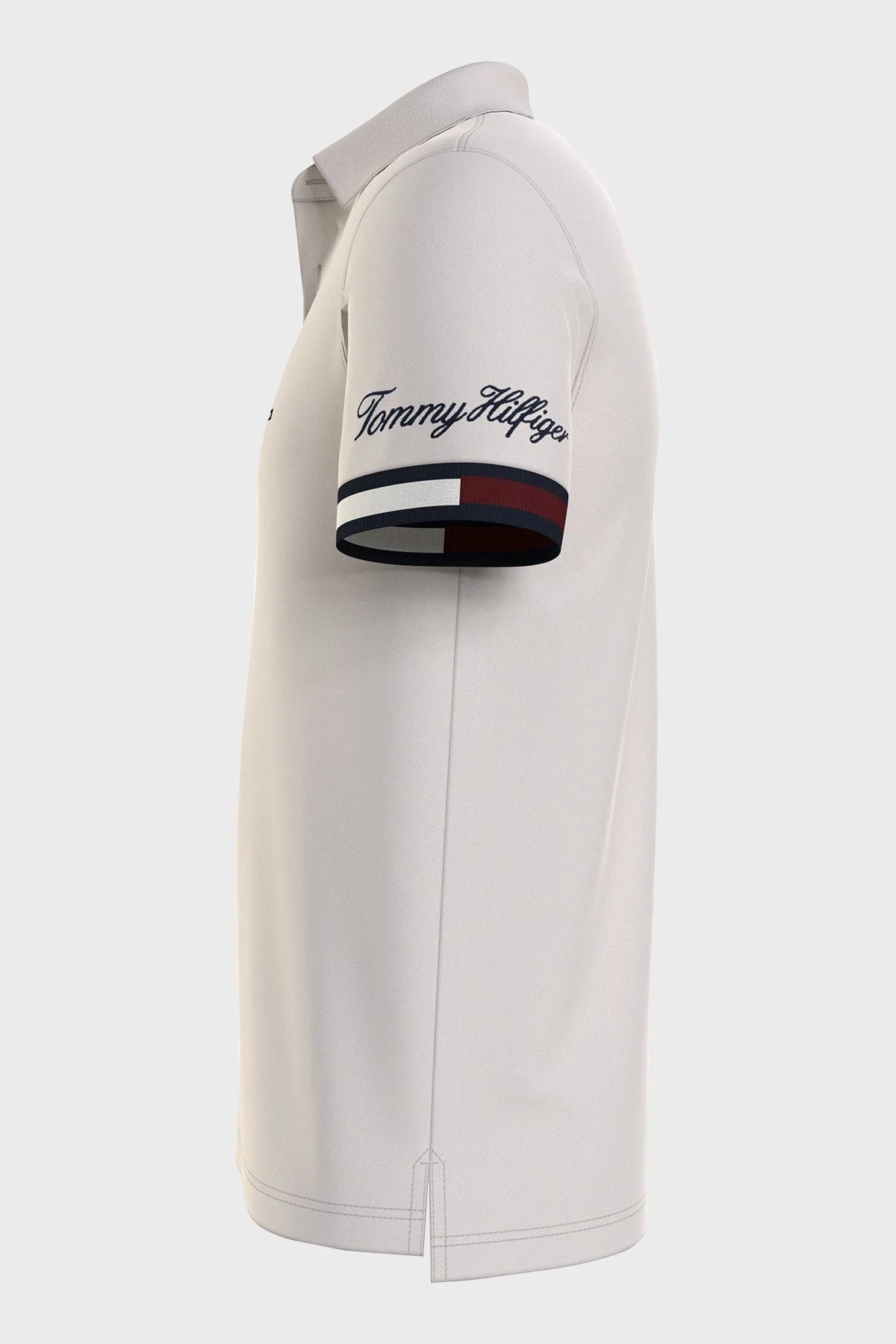 Tommy Hilfiger Logolu % 100 Pamuk Slim Fit Erkek Polo T Shirt MW0MW30764 AC0 KREM - 4
